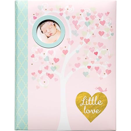 C.R. Gibson Pink 'Little Love' Baby Girl Memory Book for Newborns, 64 pgs., 9'' W x 11.125'' H