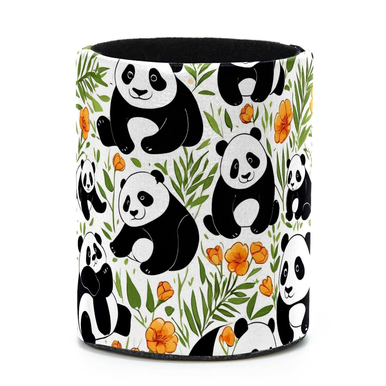 VAPOKF Round Pencil Holders for Desk, Cute Panda Pen Holders Pen Pot Makeup Brushes Storage Desktop Stationery Supplies Organiser for Home Office