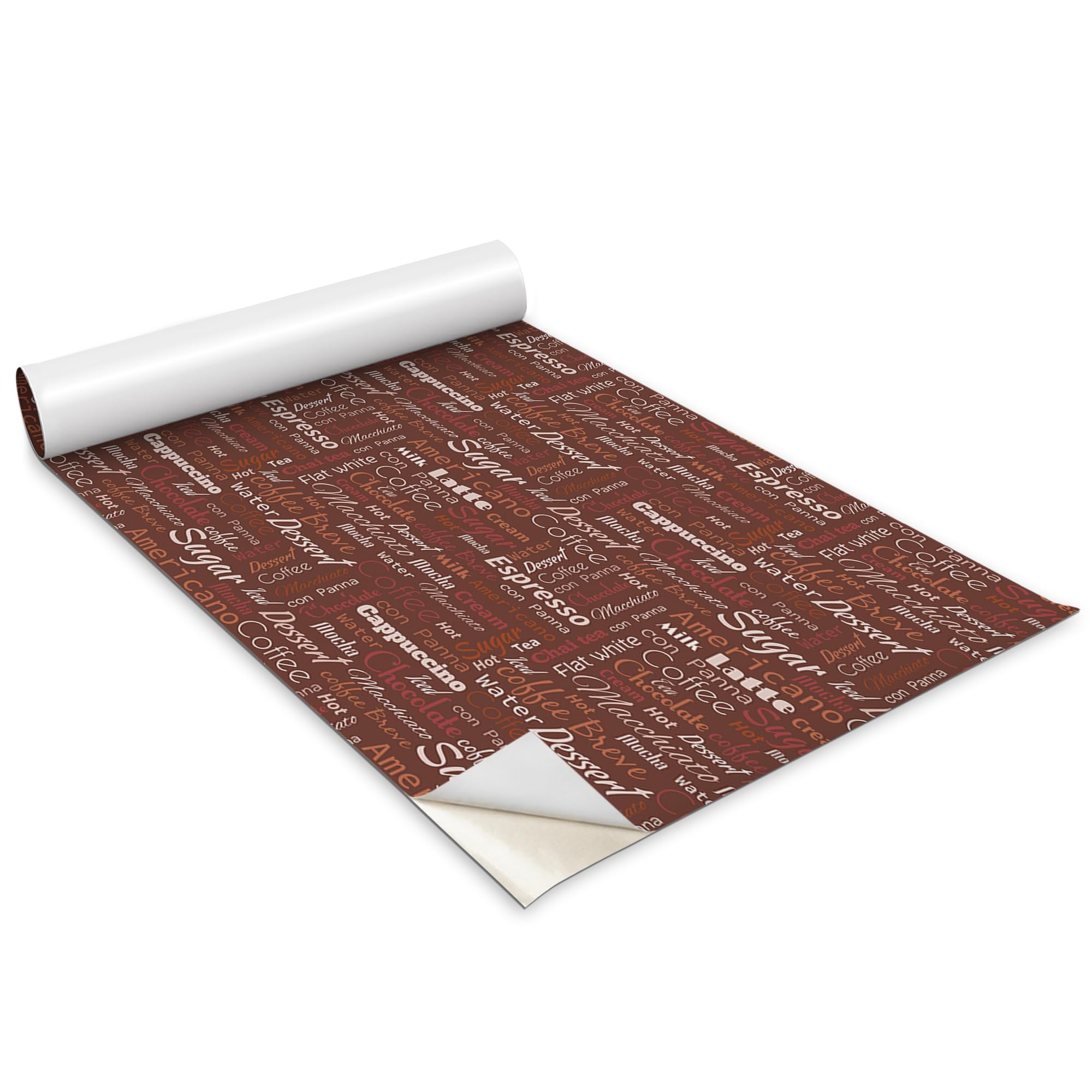 Papel adhesivo decorativo de café para renovar armarios de cocina y salón