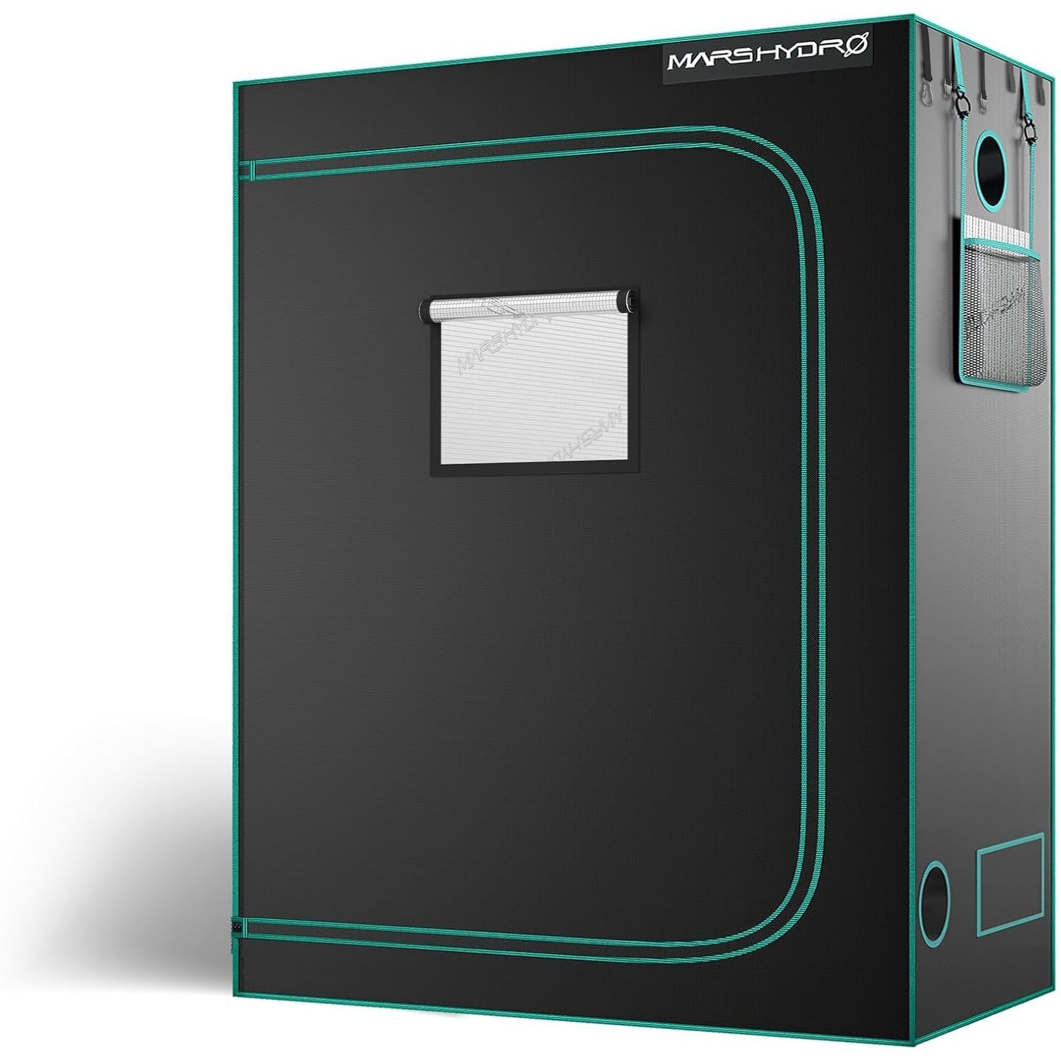 MARS HYDRO 4x2x6 Advanced Grow Tent, 48"x24"x71" High Reflective Mylar 1680D for Hydroponics Indoor Plant Growing, with Observation Window,Floor Tray and Smooth Zipper for TSL2000/SP3000