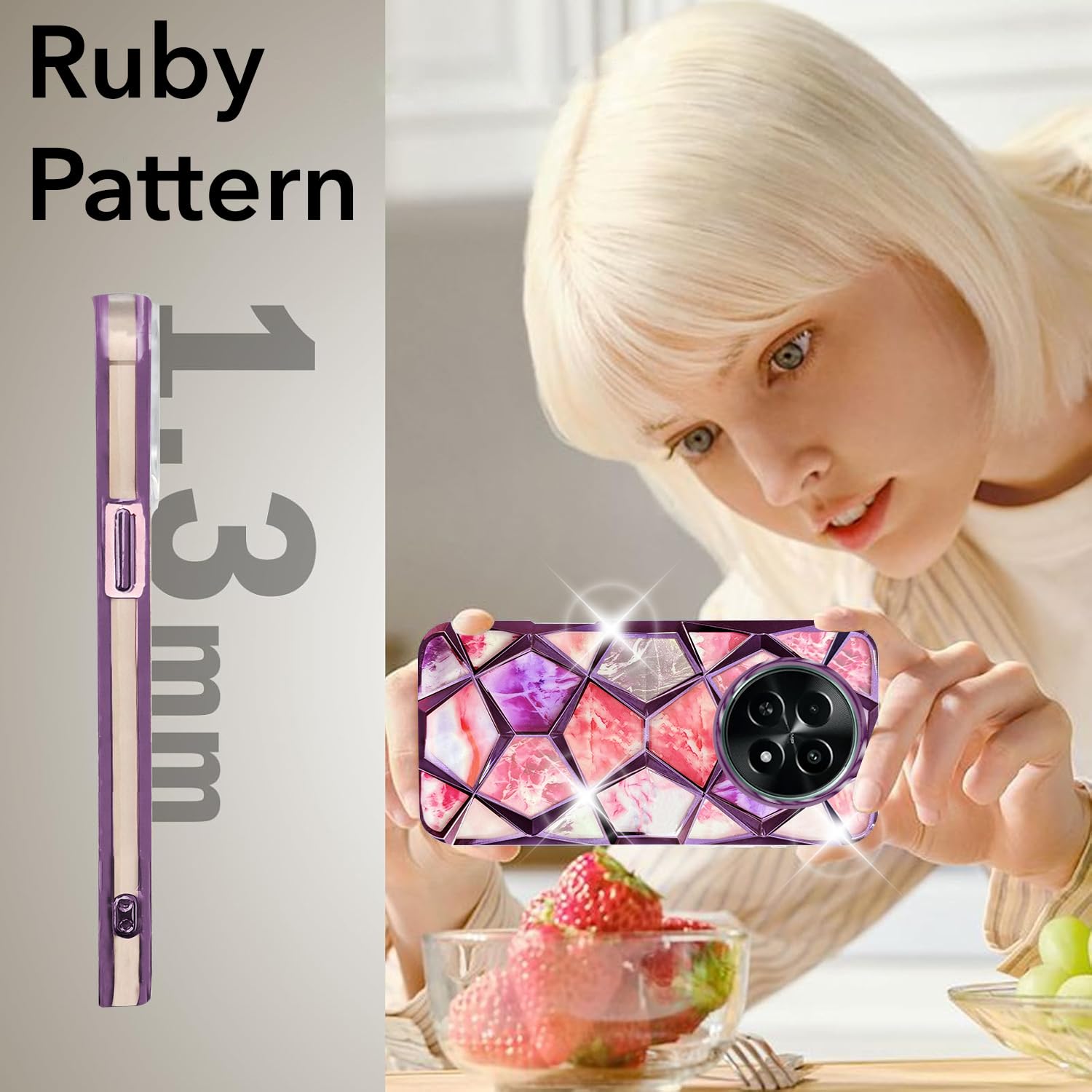 Jkobi Back Cover Case Compatible with Realme Narzo 70x 5G (Dual Design Glitter Sparkle and Detachable Diamond Print Case | Soft and Flexible) Jkobi Back Cover Case Compatible with Realme Narzo 70x 5G (Dual Design Glitter Sparkle and Detachable Diamond Print Case | Soft and Flexible)