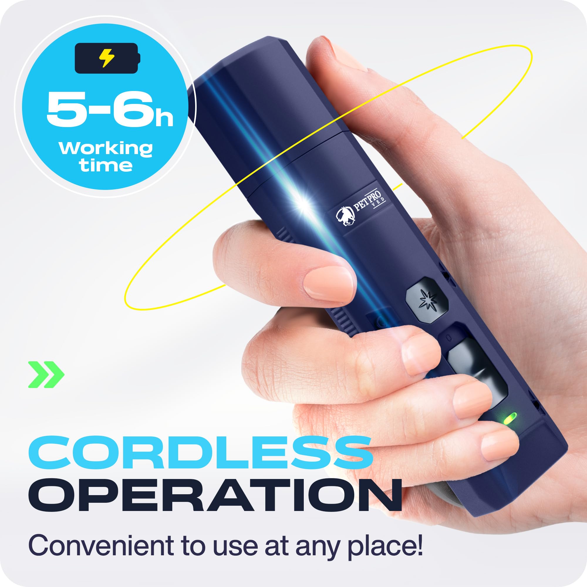 Dog Nail Grinder Quiet Dog Nail File Pet Toenail Grinder for Dogs Quiet Cat Electric Drill Trimmer for Large Dogs Small Medium Pet Electric Trimmer Drill for Dogs with Guard (Blue) - image 5