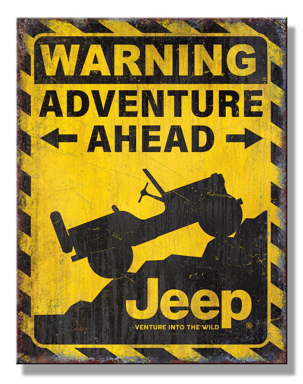 Amazon.com: Desperate Enterprises Jeep Adventure Ahead Tin Sign