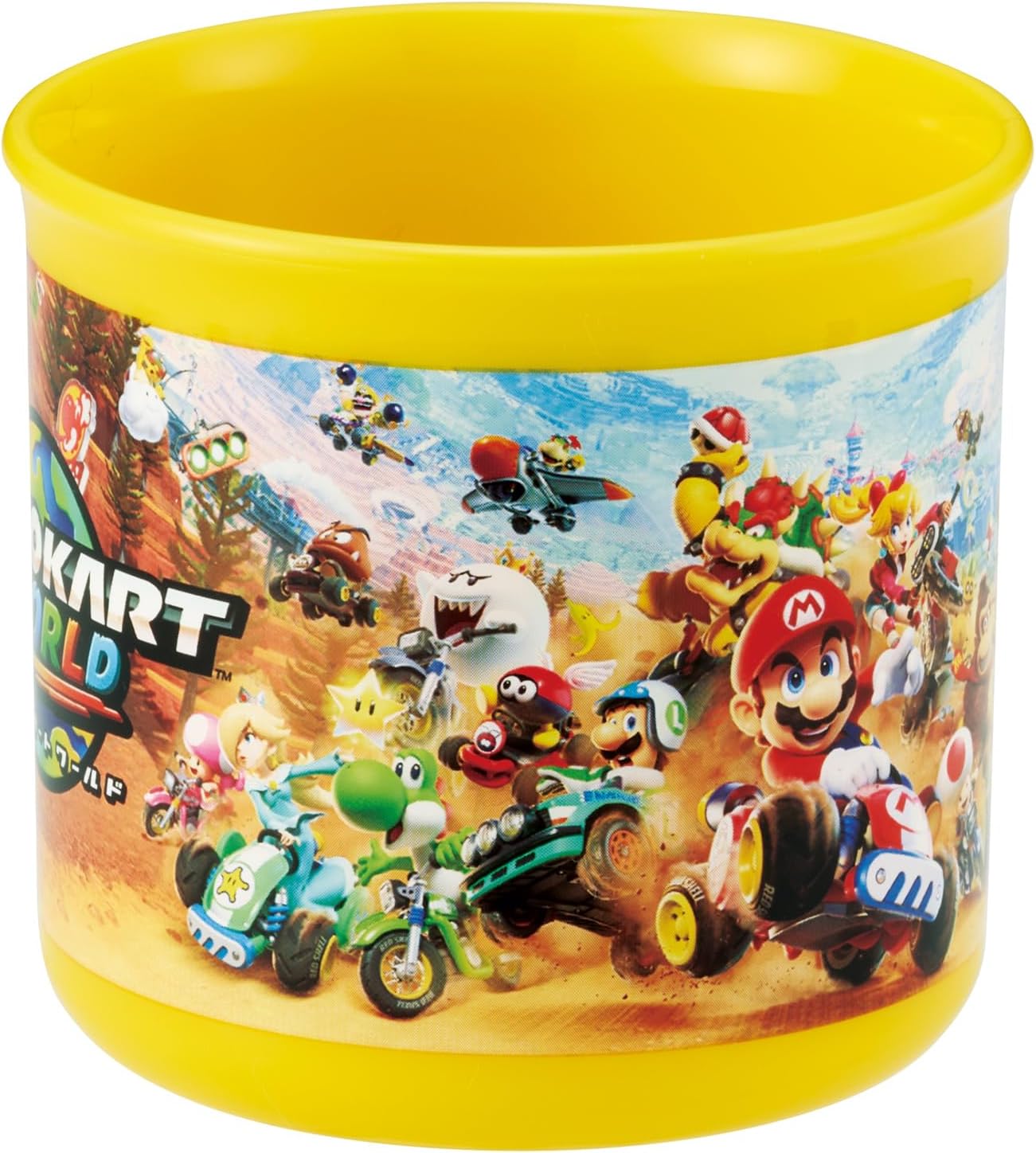 Skater KE4A-A Children's Plastic Lunchbox Cup, 6.8 fl oz (200 ml), Dishwasher Safe, Made in Japan, Super Mario Kart World Boys