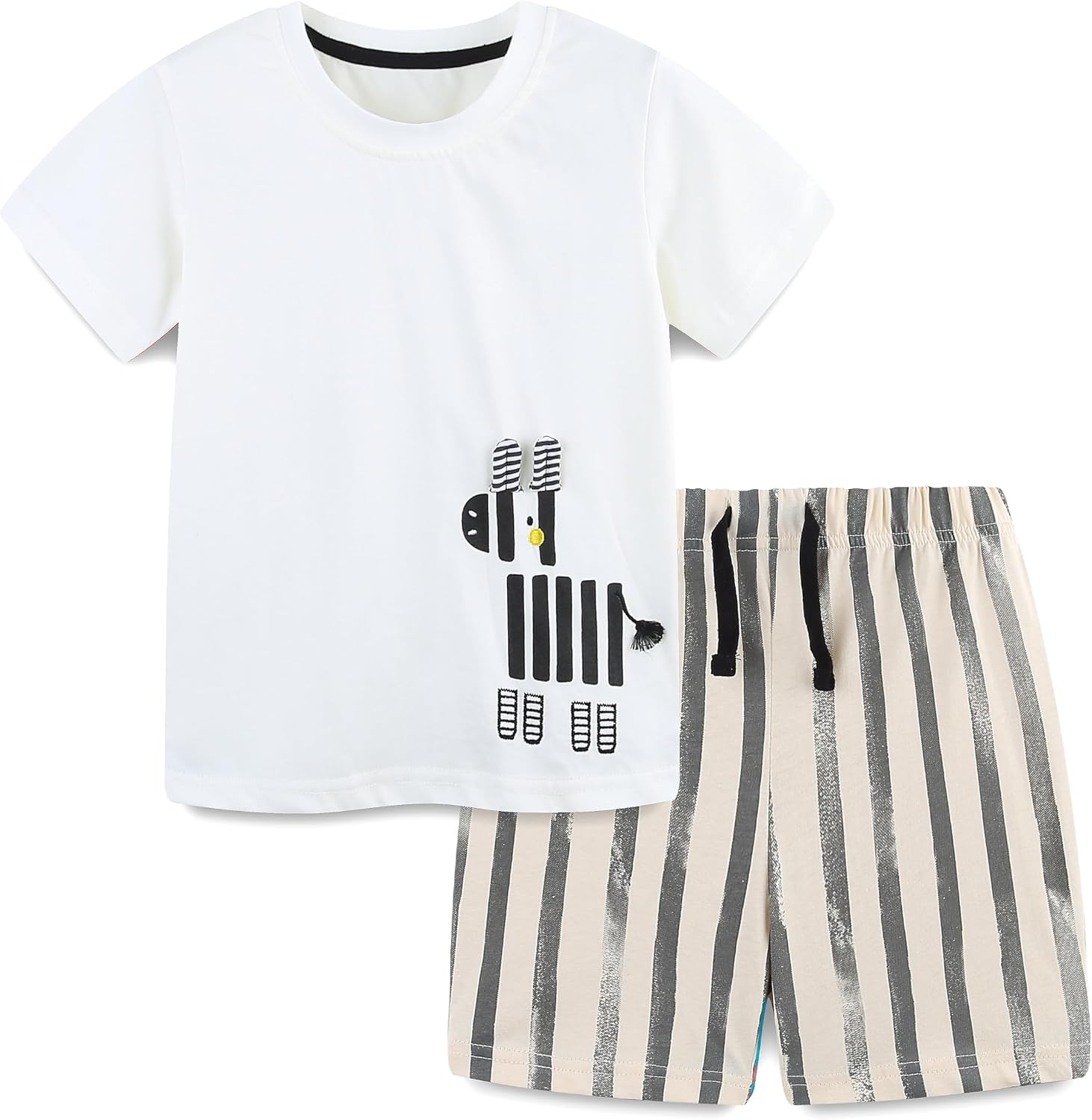 Jungen Sommer Bekleidungsset Kleinkinder T-Shirt kurze Hose Set Dinosaurier Bagger Tiere Sommer Kleidung Set Kinder 2 Piece Set Größe 1-7 Jahre 92 98 104 110 116 122