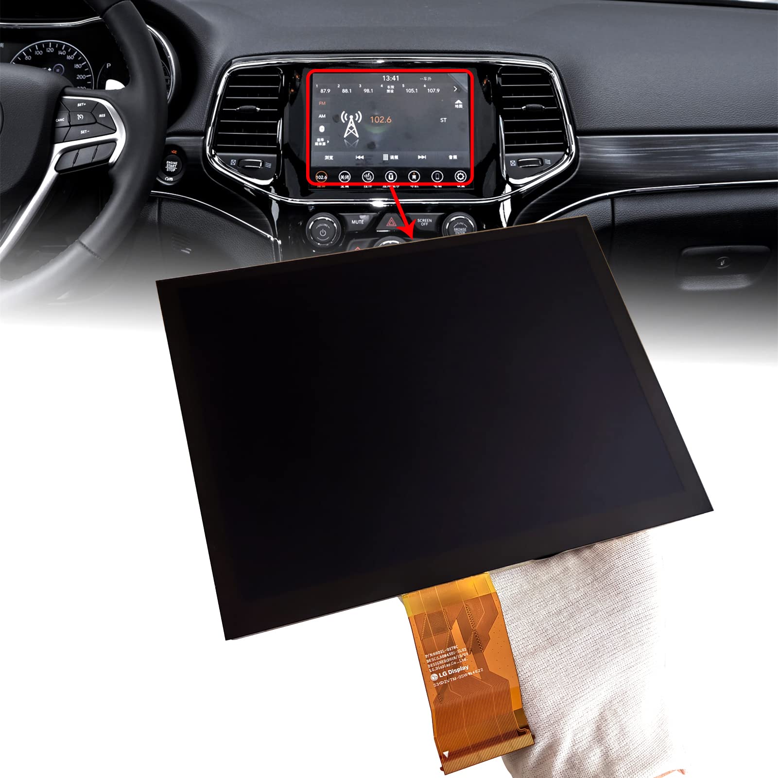 Vvavv Écran Tactile Uconnect 4C UAQ De 21,3 C - Écran LCD De