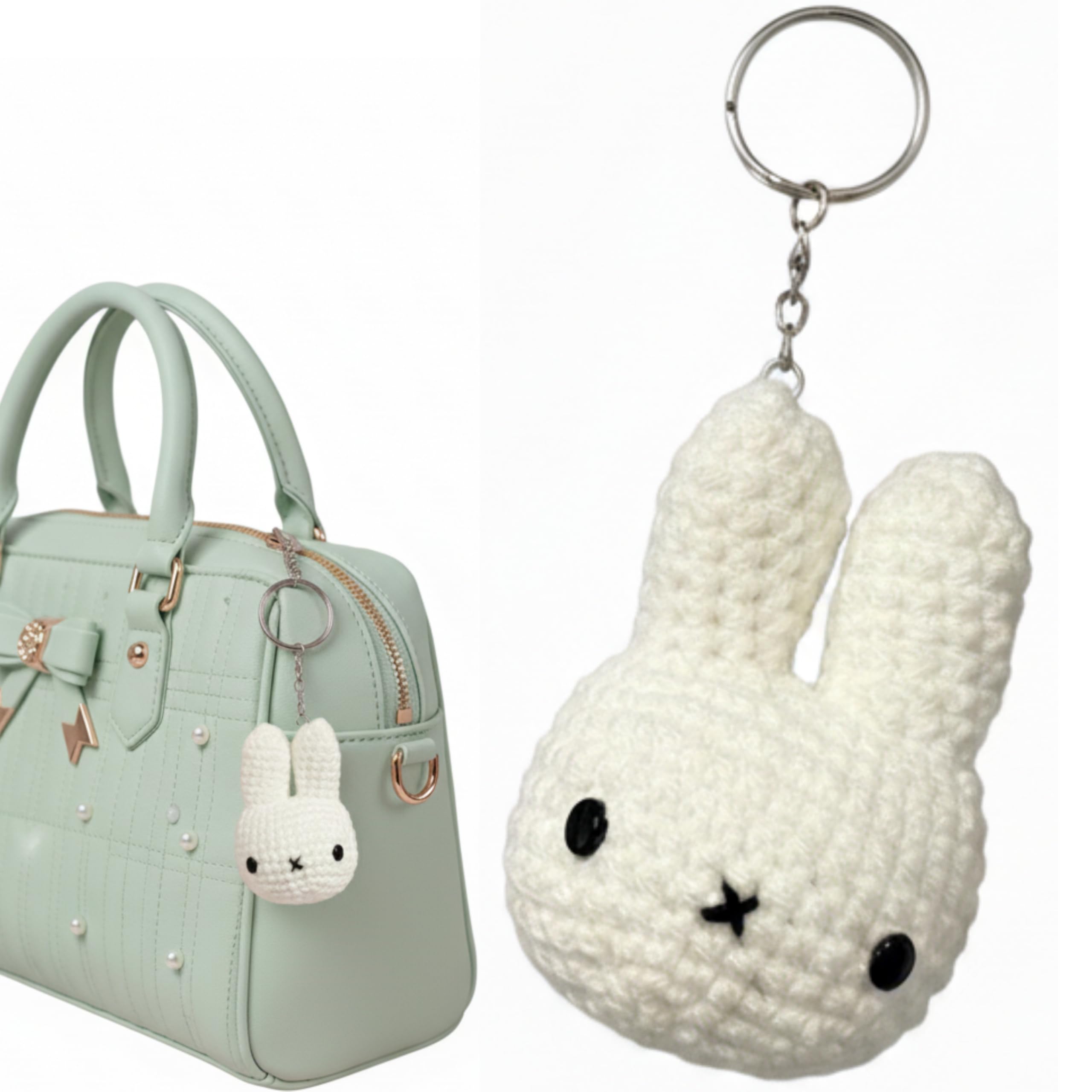 SNOWY SHOP Korean Aesthetic Kawaii Bag Charm – Cute Plush Keychain Accessory for Girls & Women | Stylish Purse, Backpack & Handbag Hanging Pendant-image-22