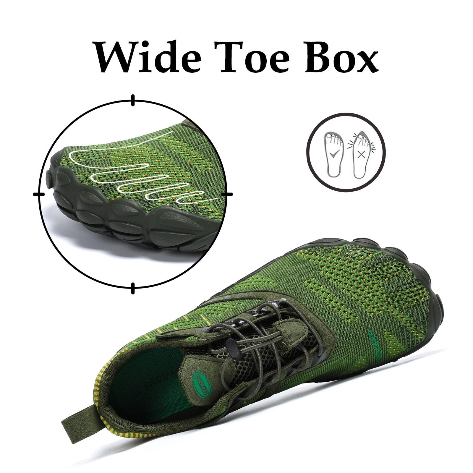 SAGUARO Scarpe Barefoot Minimaliste Uomo Donna - Scarpe Scogli Leggere Traspiranti Antiscivolo - con Padelle Larghe e Zero Gocce