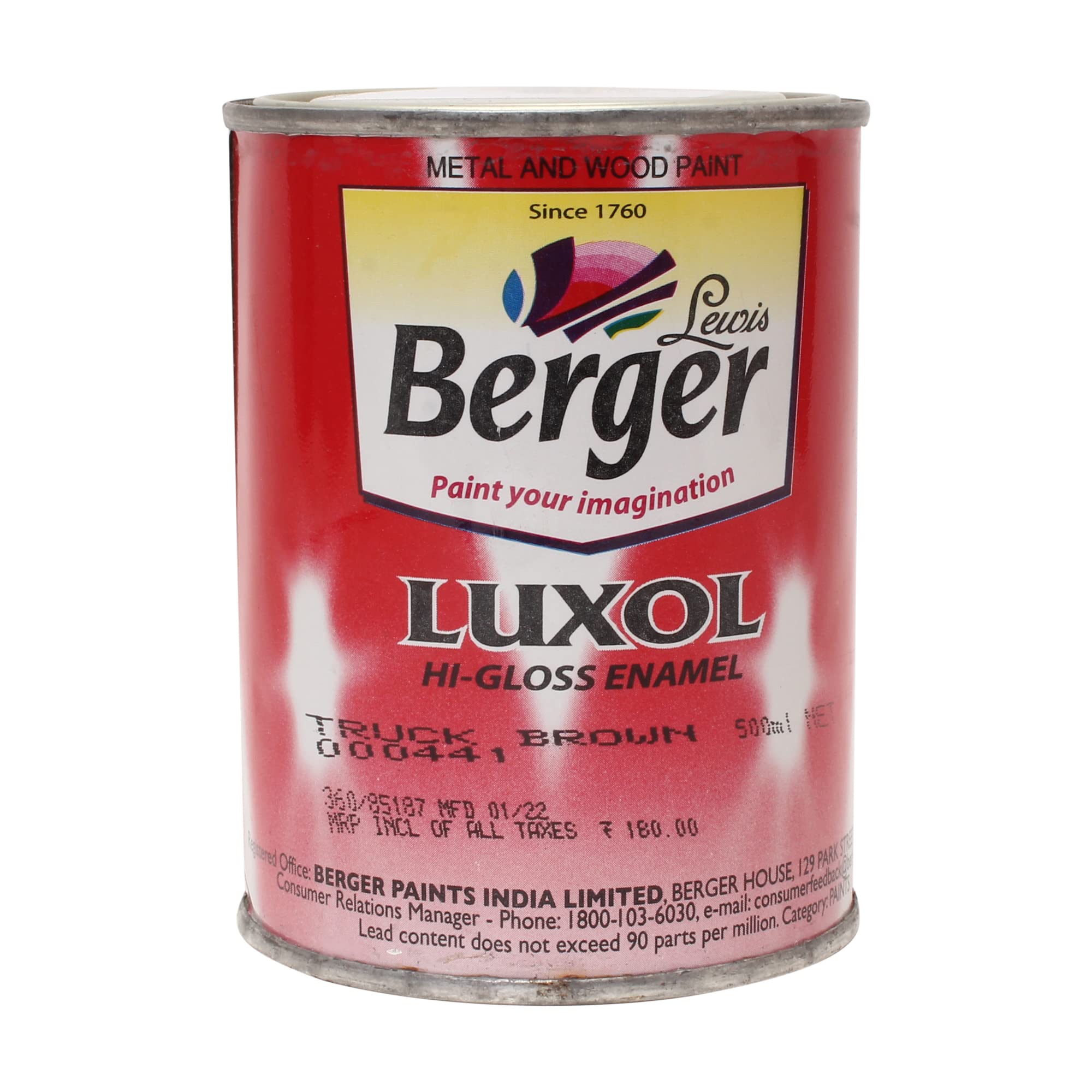 BERGER Luxol Hi Gloss Enamel Truck Brown 500Ml (B0C3MF16QY) Amazon Price History, Amazon Price Tracker