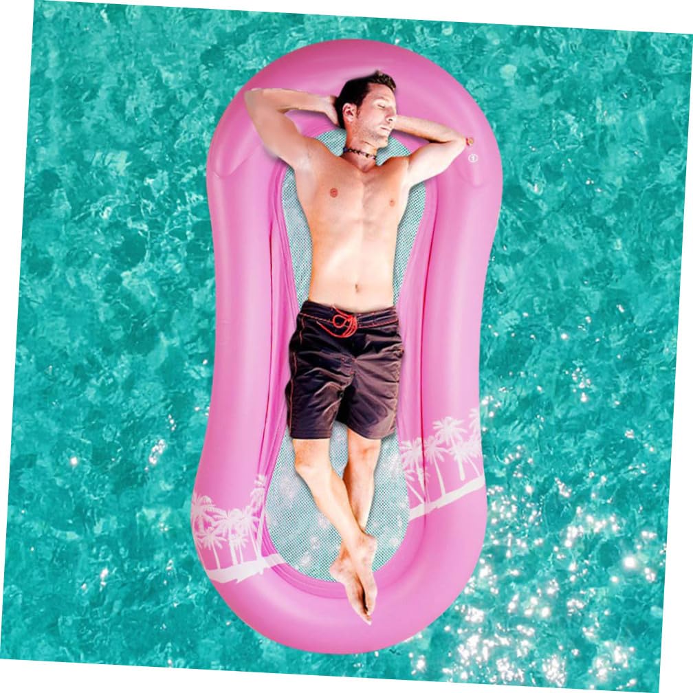 Aufblasbarer Schwimmender Liegesessel aus PVC für Erwachsene Rosa | Pool und Terrasse, Leicht und Sicher für Wassernutzung, Kreatives Design