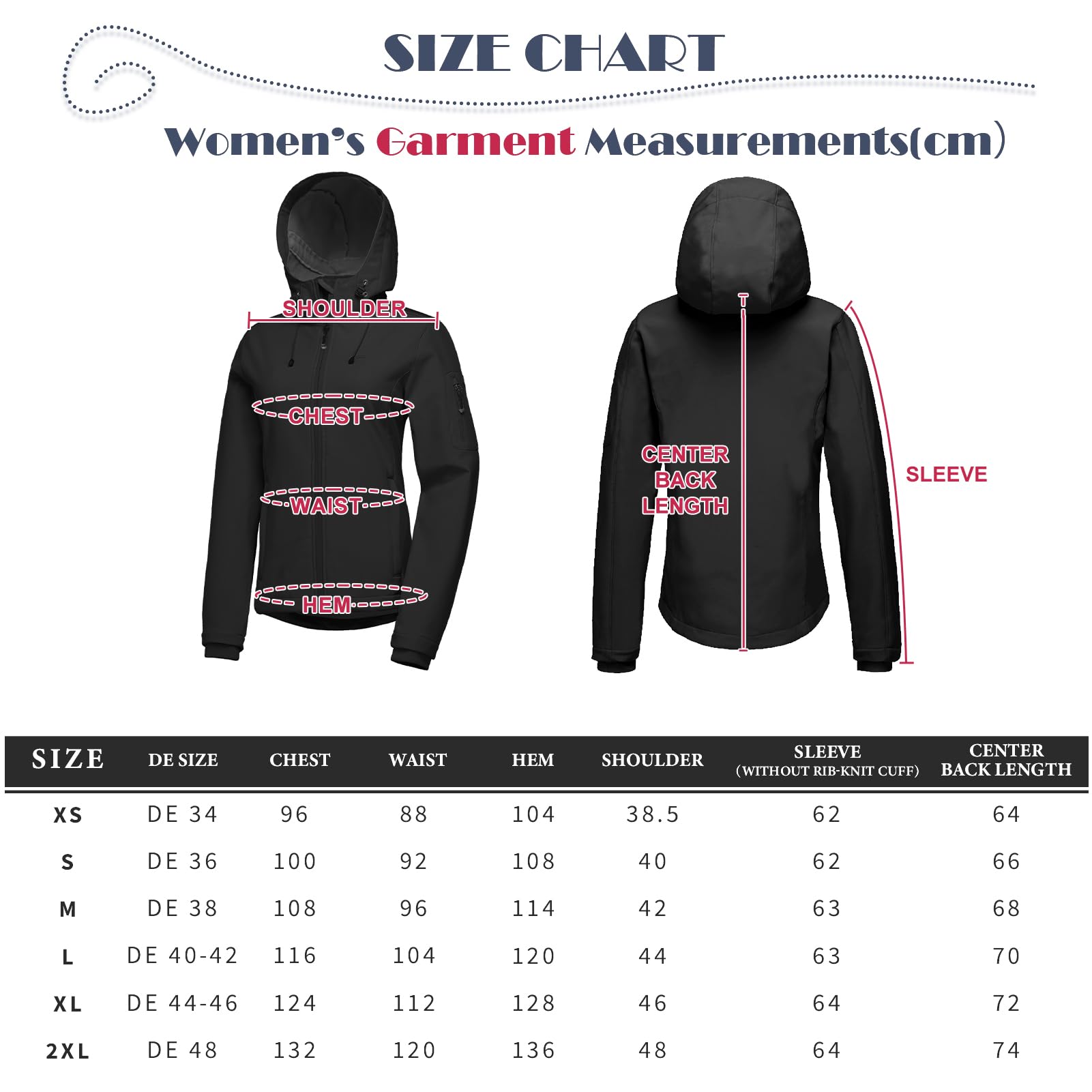 33,000ft Giacca softshell da donna, impermeabile, traspirante, calda, in pile, antivento, con cappuccio