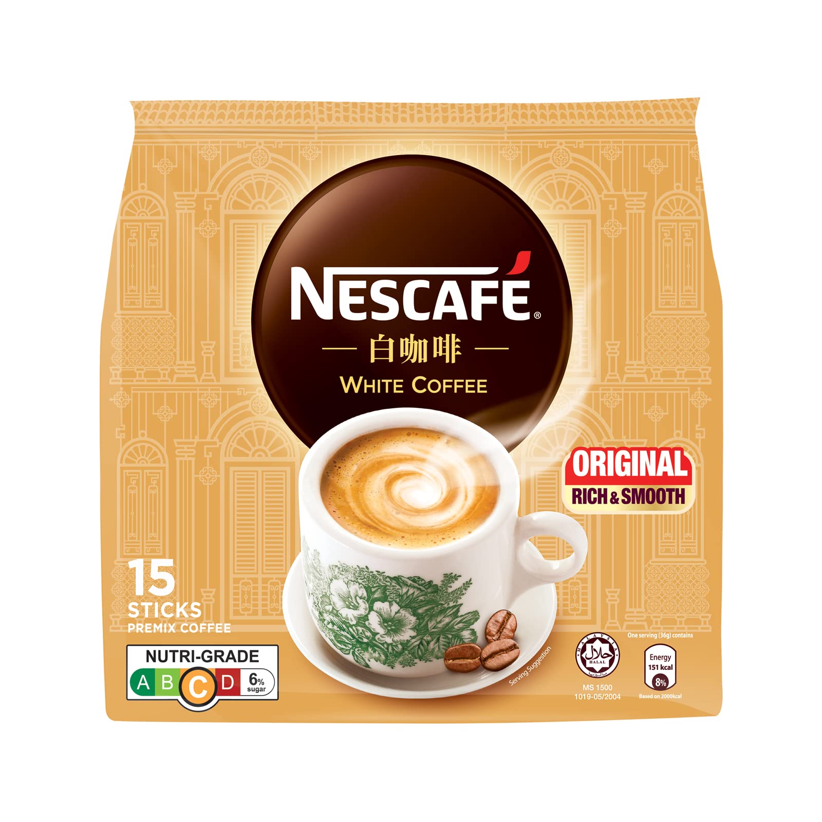 Nescafe White Coffee Original, 15 x 36g (packaging may vary