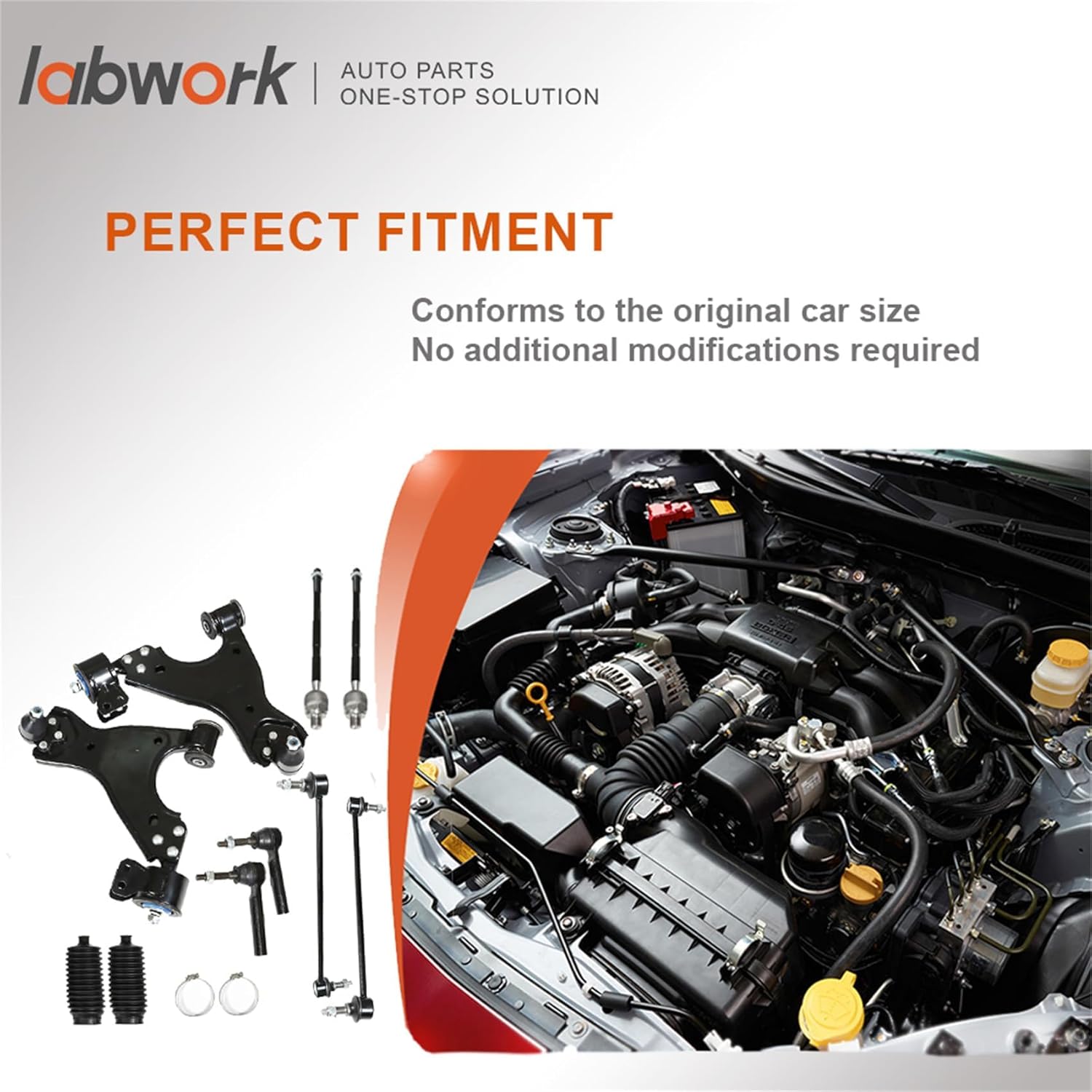 labwork 12pc Front Lower Control Arm w/Ball Replacement for Buick Enclave Replacement for Chevy Traverse