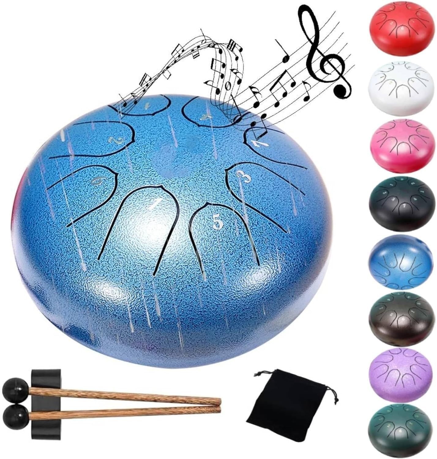 TINBOSE Bring The Serenity Of Rain To Your Outdoor Space With Our 6 Inch Garden Rain Drum(Blue)