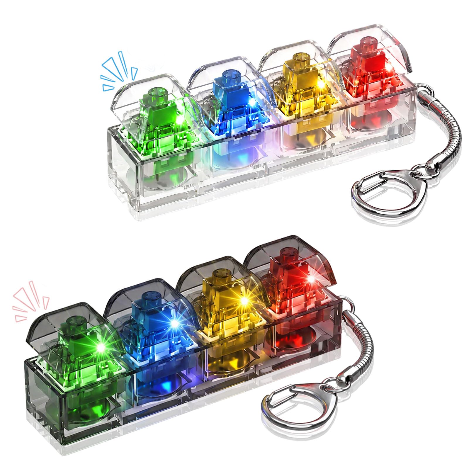 MHYALUDO 2Pcs Keyboard Fidget Toy, Clicker Fidget Toy, Fidget Toys