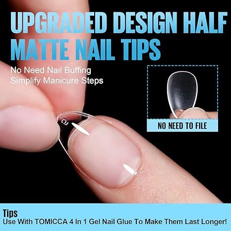 Gorgeous Almond Gel Nails! 💅 360Pcs Soft Acrylic Tips