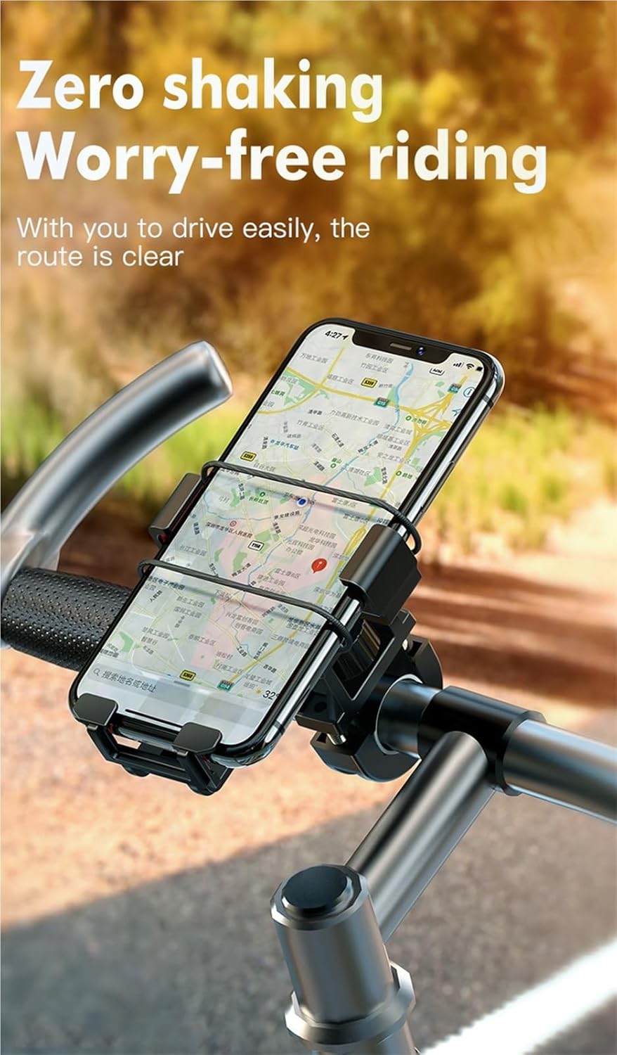 オートバイ用自転車用携帯電話ホルダー ユニバーサル携帯電話ホルダー 自転車ハンドルバークリップスタンドマウントブラケット