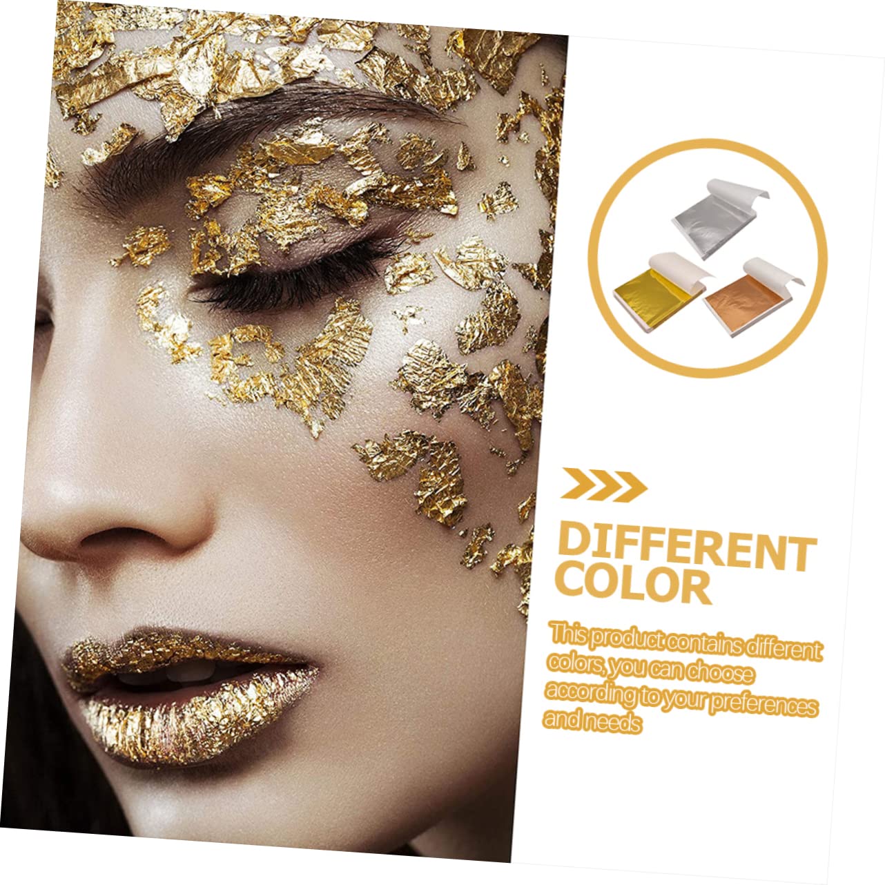 DOITOOL 4 Ensembles Papier Imitation Or Couleurs Or Rose Pour Décoration Diy Fournitures Artisanat Et Décoration De Meubles Métallique Scintillante Pour Et Fêtes 300 Feuilles*4