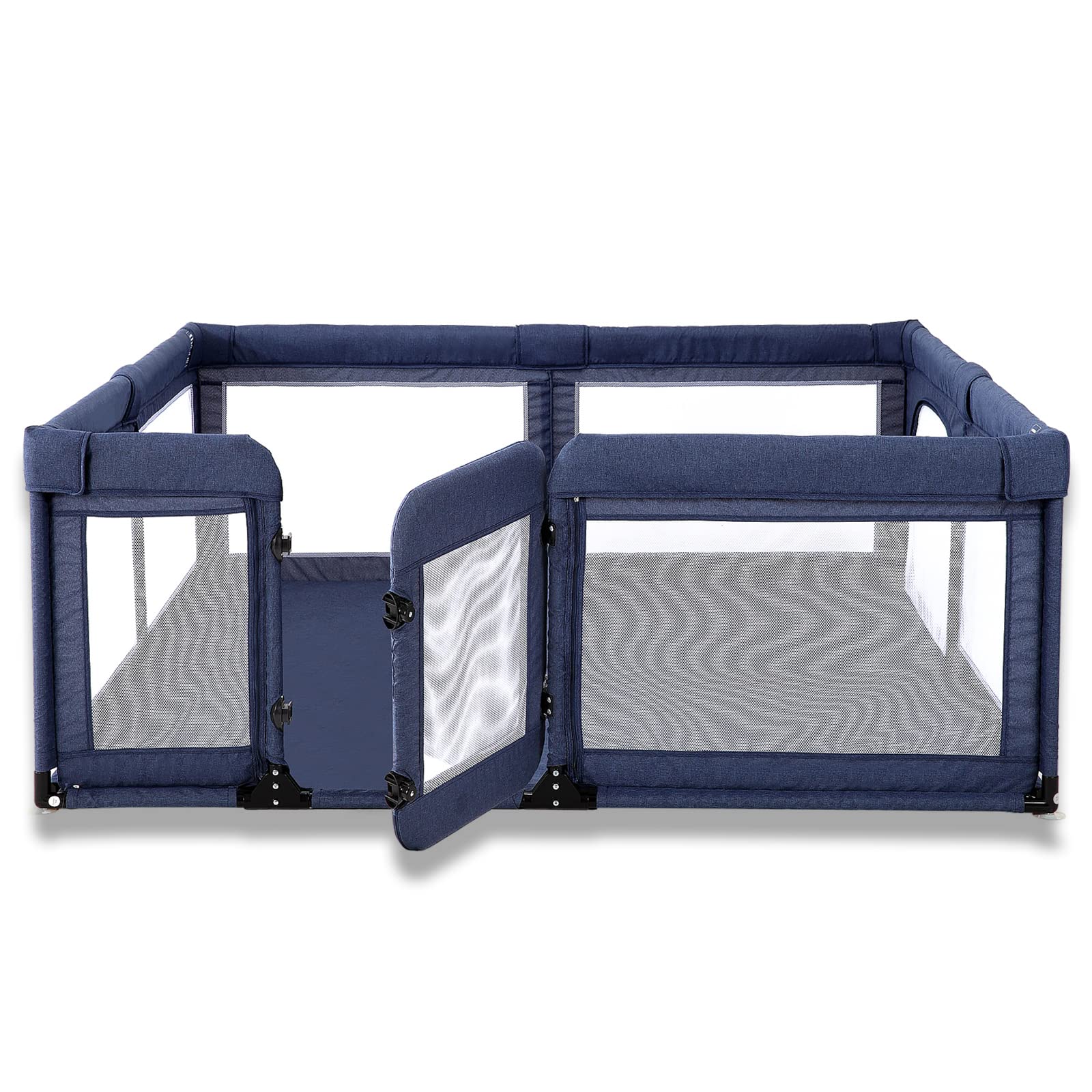 Baby Playpen 79x59in Play Pens for Babies and Toddlers, Baby Gate Playpen Large Play Yard with Door,
