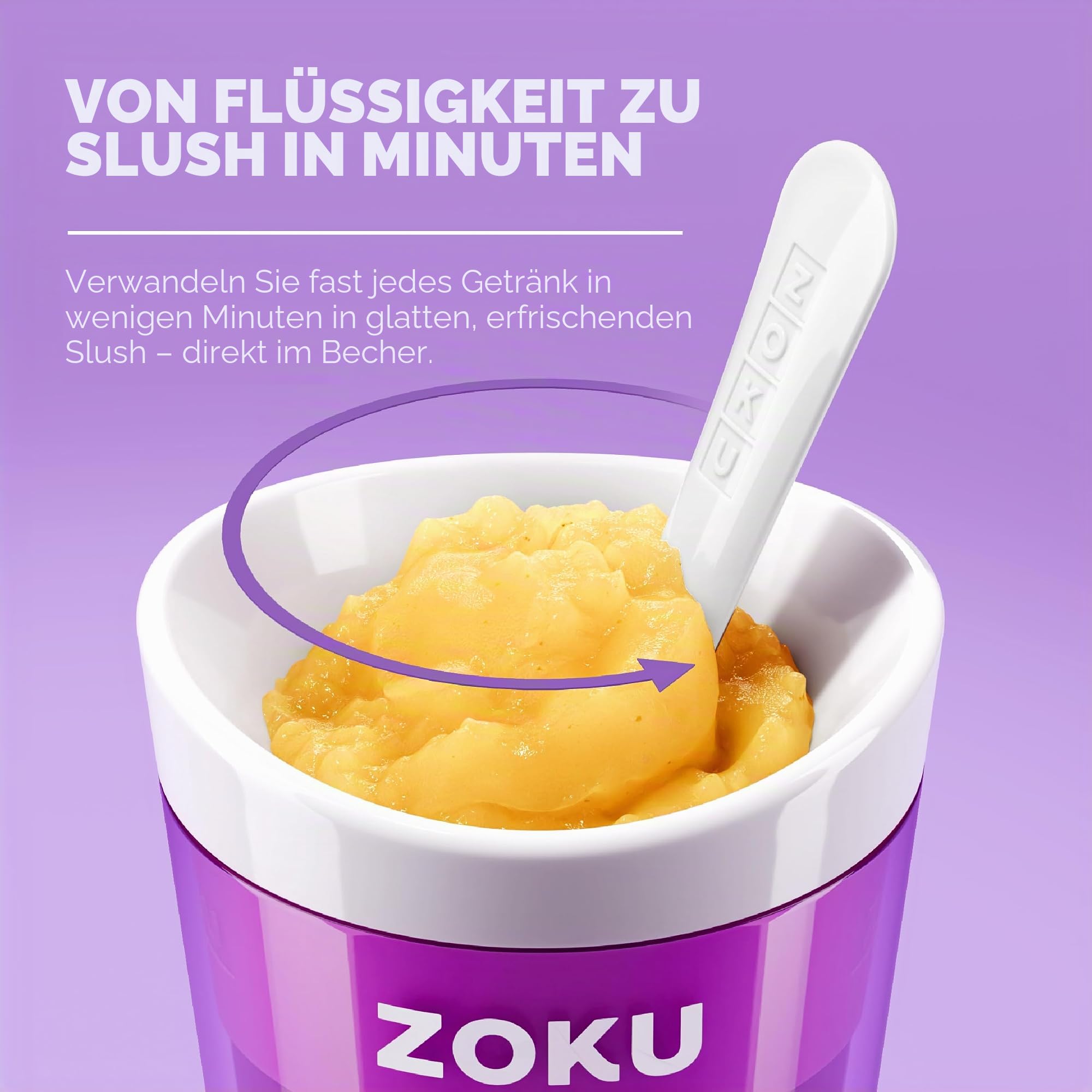 Slush en Milkshake Maker, Eenhoorn, Polypropyleen/Kunststof, BPA vrij, Roze - Zoku | Kein Strom erforderlich, Gefrier-Kernbecher macht Slushies in 7 Minuten, Einzelportion, BPA-frei