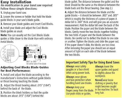 Miniatura 3 de OLSON SAW CB50080BL - Bloques fríos para banda de sobremesa (9 pulgadas)