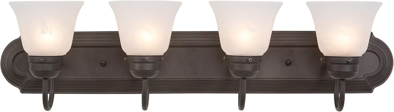 Yosemite Home Decor 4994-4DB 35-Inch 4 Bathroom, Dark Brown Vanity Light