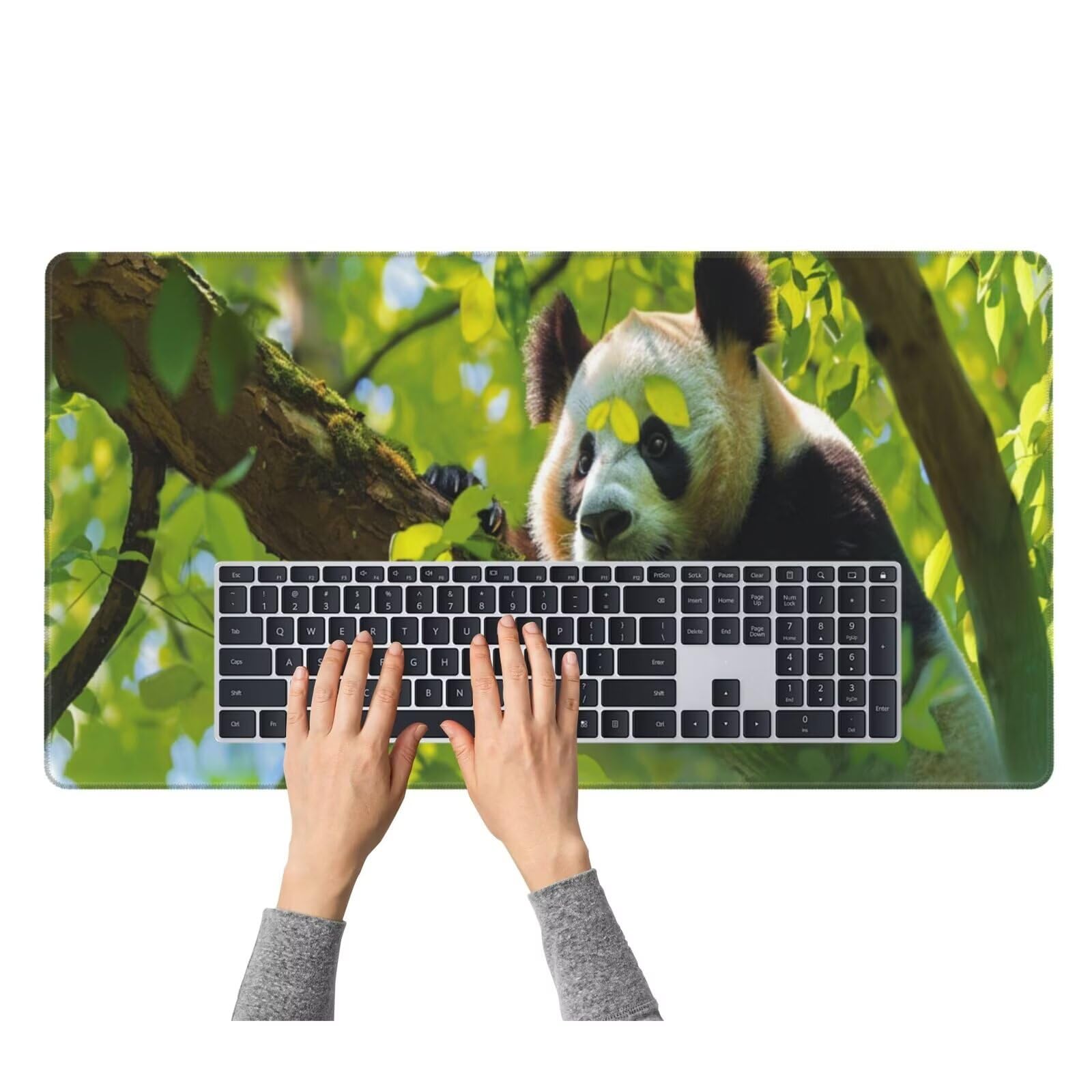 Alfombrilla Ratón XXL 1200x600mm,Alfombrilla de Escritorio Multifuncional,Protector de Mesa Mouse Pad Impermeable,Gaming mousepad Antideslizante para Hogar,Oficina Regalo - animal,Panda gigante ZJ-475