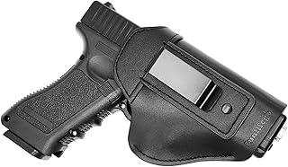 Premium Leather IWB Concealed Carry Holster for Glock 19 26 43X,Sig P365,Taurus G3C–Comfortable All-Day Wear,Left & Right Hand Draw,Sweatproof & Durable Cowhide,Fits Similar Sized Handguns