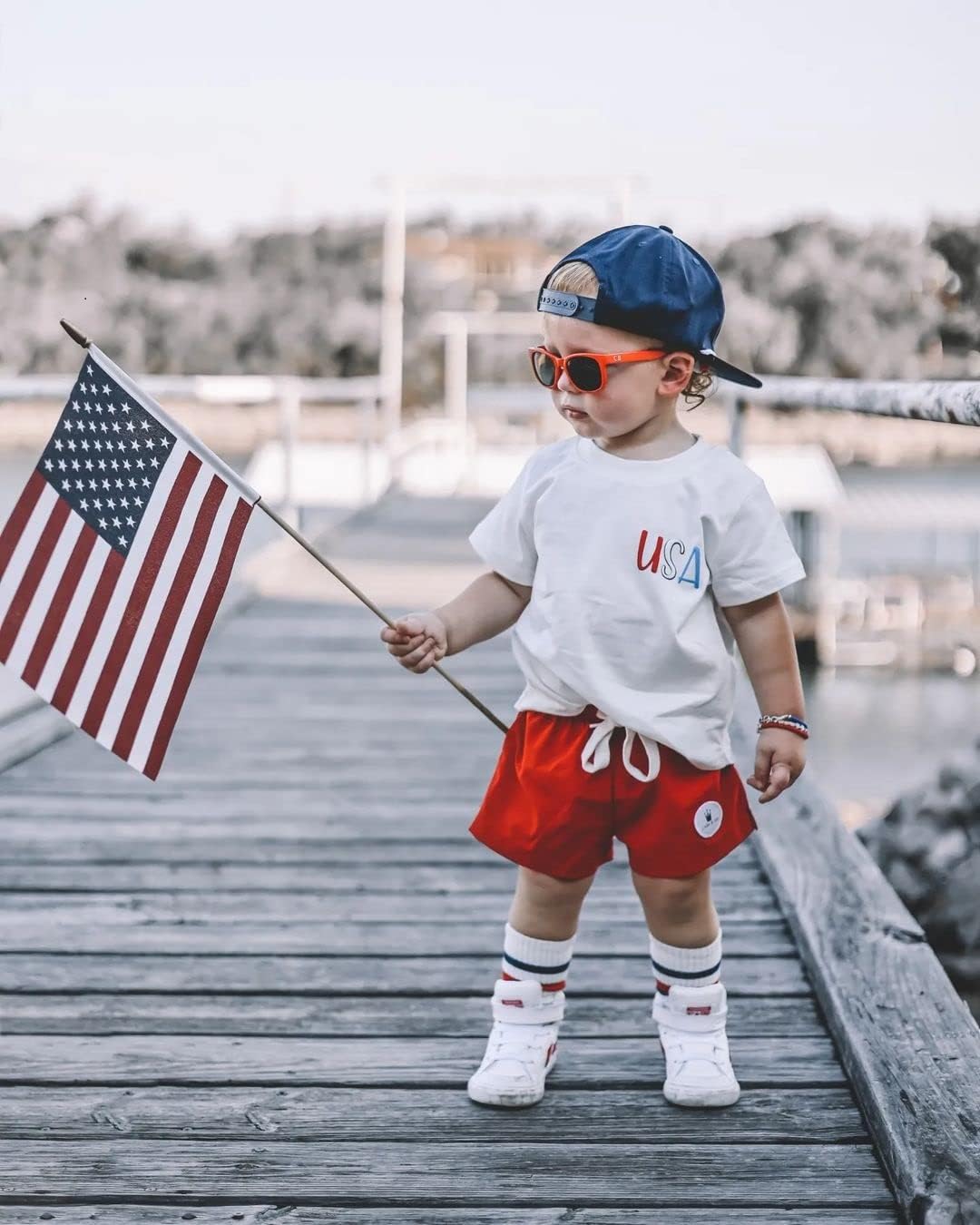4th of July Baby Boys Outfit Toddler Summer Clothes Tee Shirt Top Casual Short Fourth of July Clothes