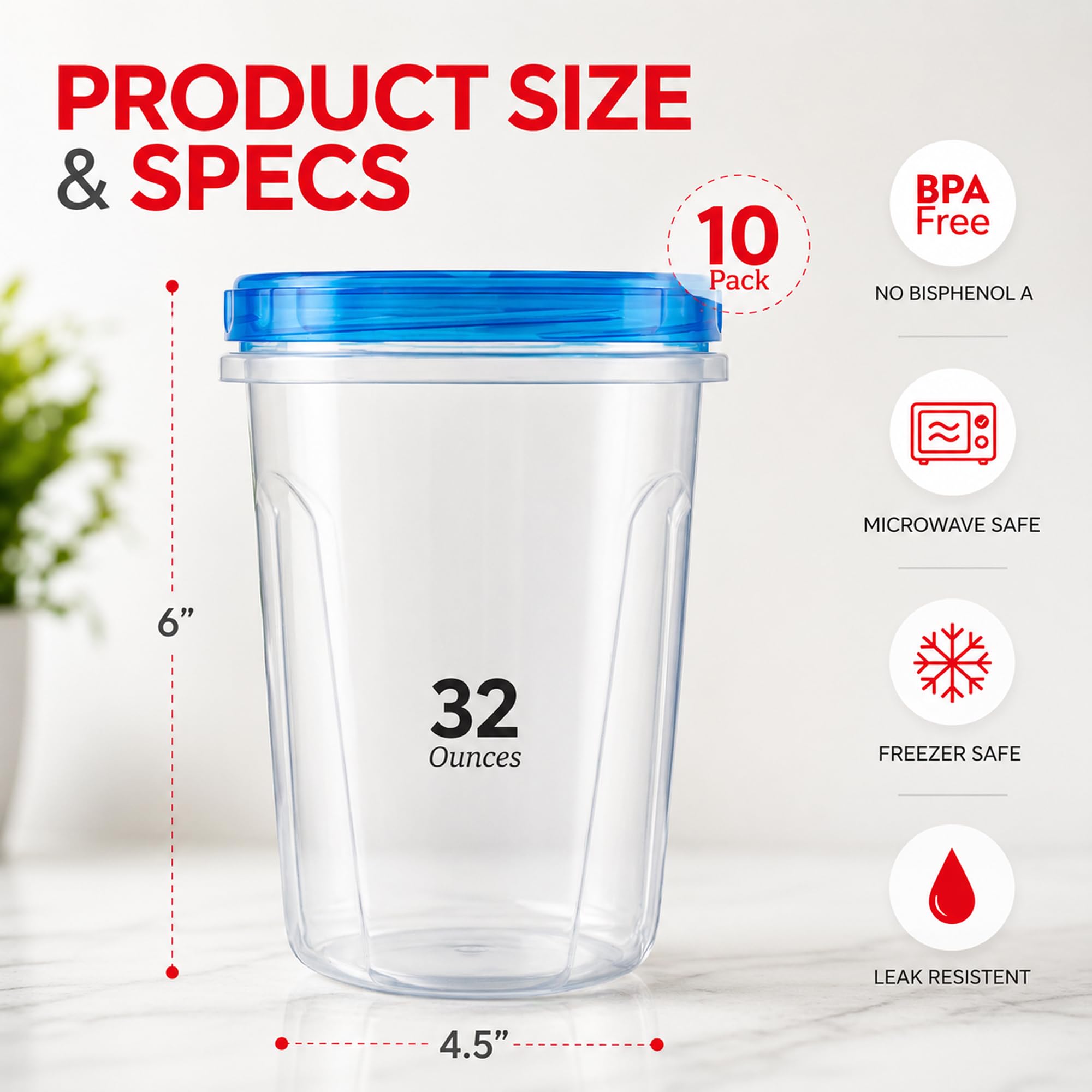 Contenedor superior de 32 oz