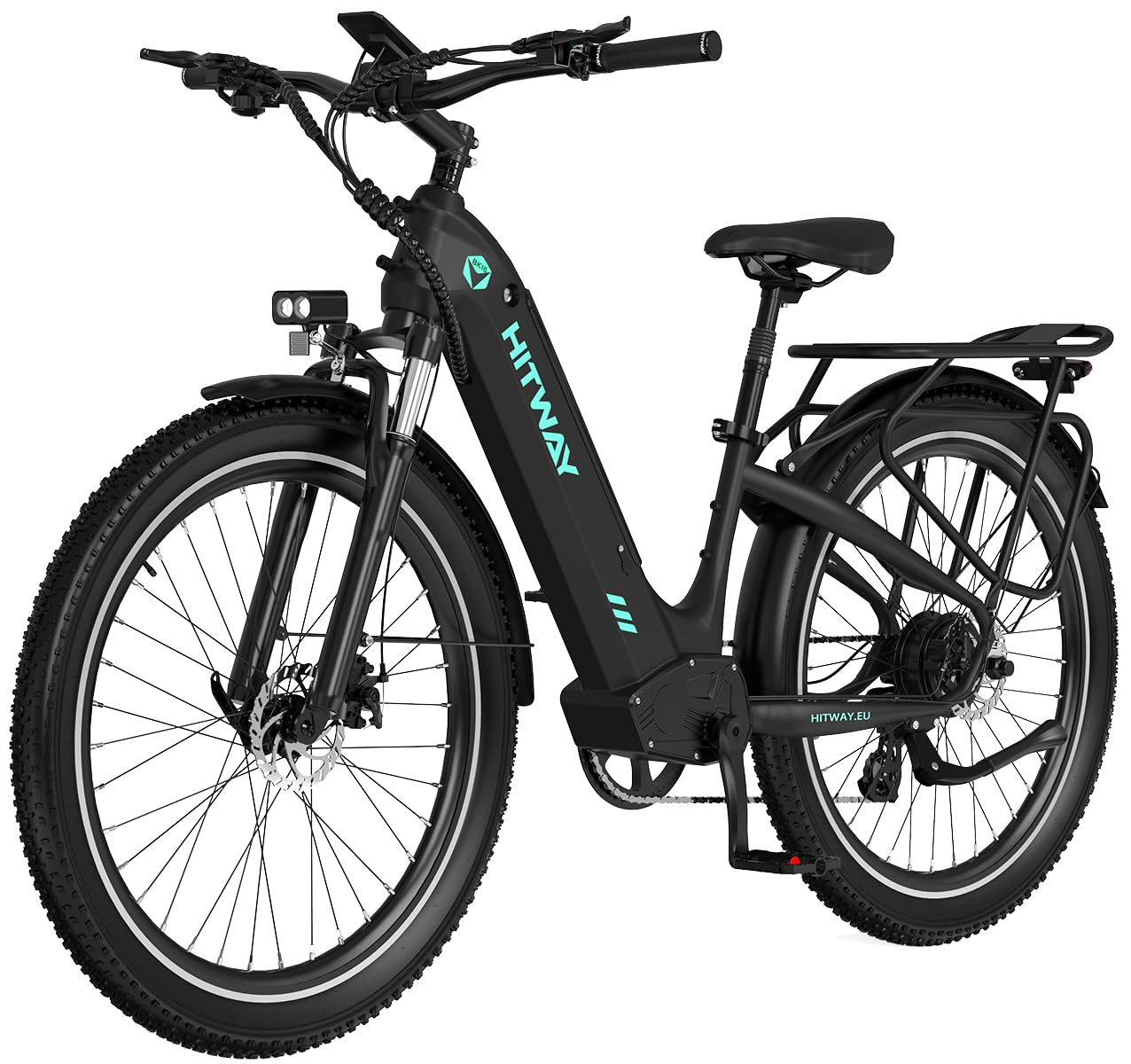 HITWAY 26X3.0 Vélo Électrique 250W City Cruiser E Bike 48V 18AH Batterie Amovible Max Range 55-80KM Electric Bike 7 Vitesse Vélo Électrique de Banlieue pour Adultes