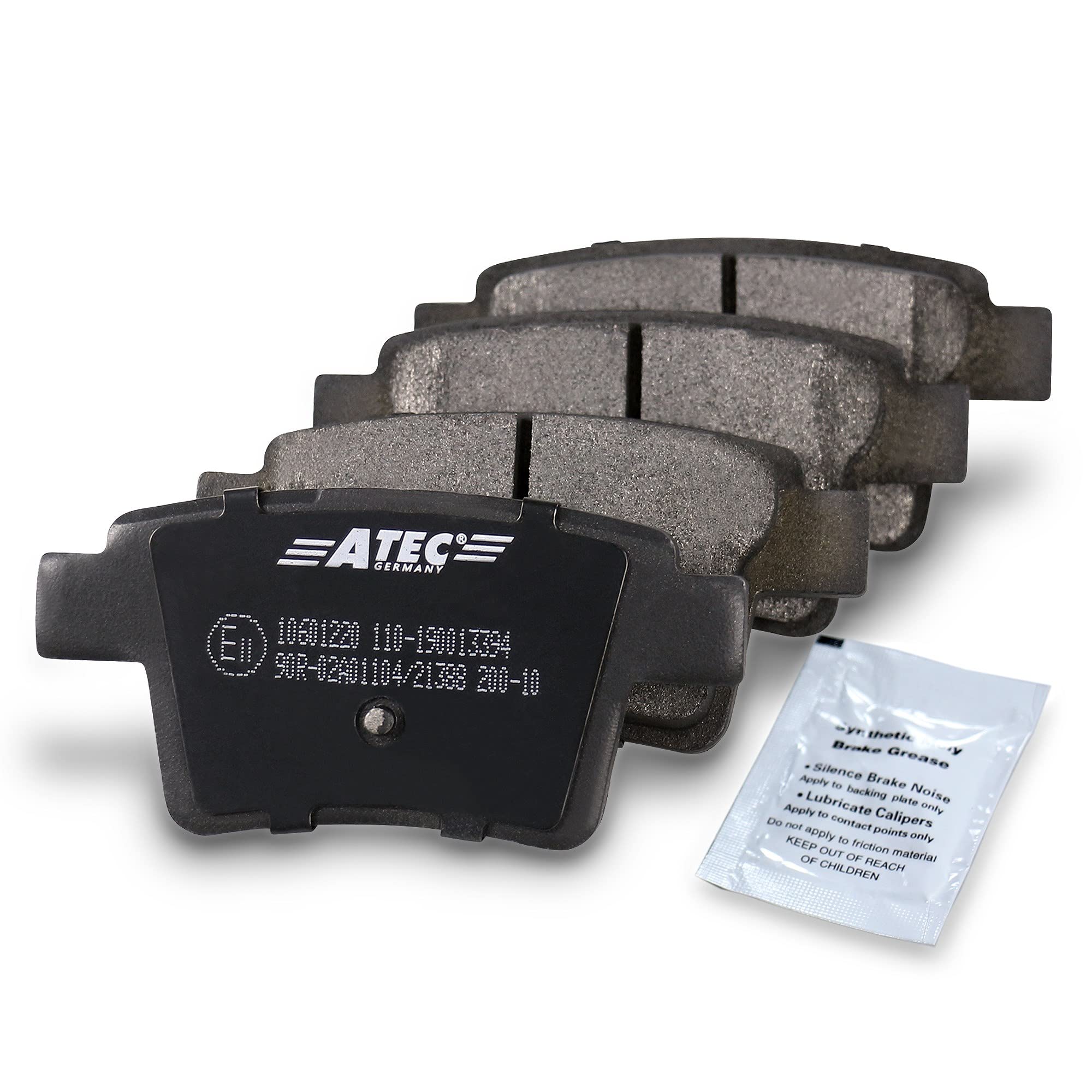 ATEC Germany Juego de pastillas de freno eje delantero + eje trasero, Juego | Compatible con: Ford Mondeo III, Mondeo III trimestre, Mondeo III Turnier, Jaguar X-TYPE I, X-TYPE I Combi