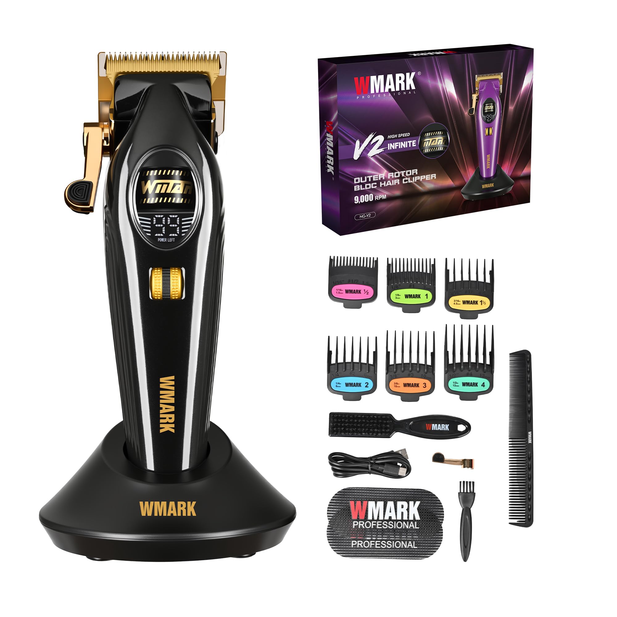 WMARK V2 INFINITE バリカン 9000RPM Amazon.com: WMARK Professional Infinite Cordless Left-Handed