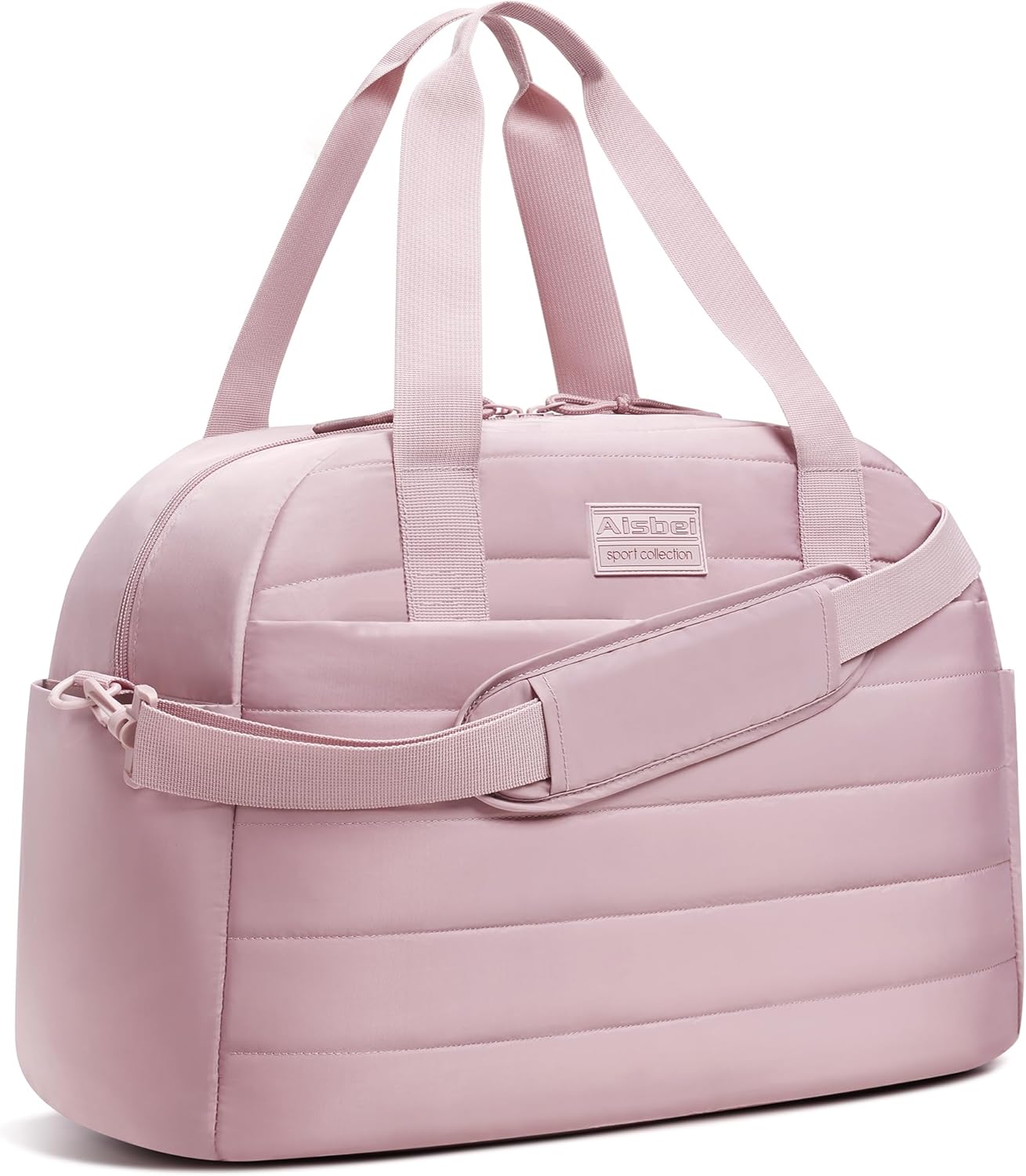 Aisbei 35L Gym Bag for Women, Duffel Bag with Wet Pocket, Lightweight Weekend Overnight Duffle Bag for Airplane Underseat, Carry On Bag for Travel