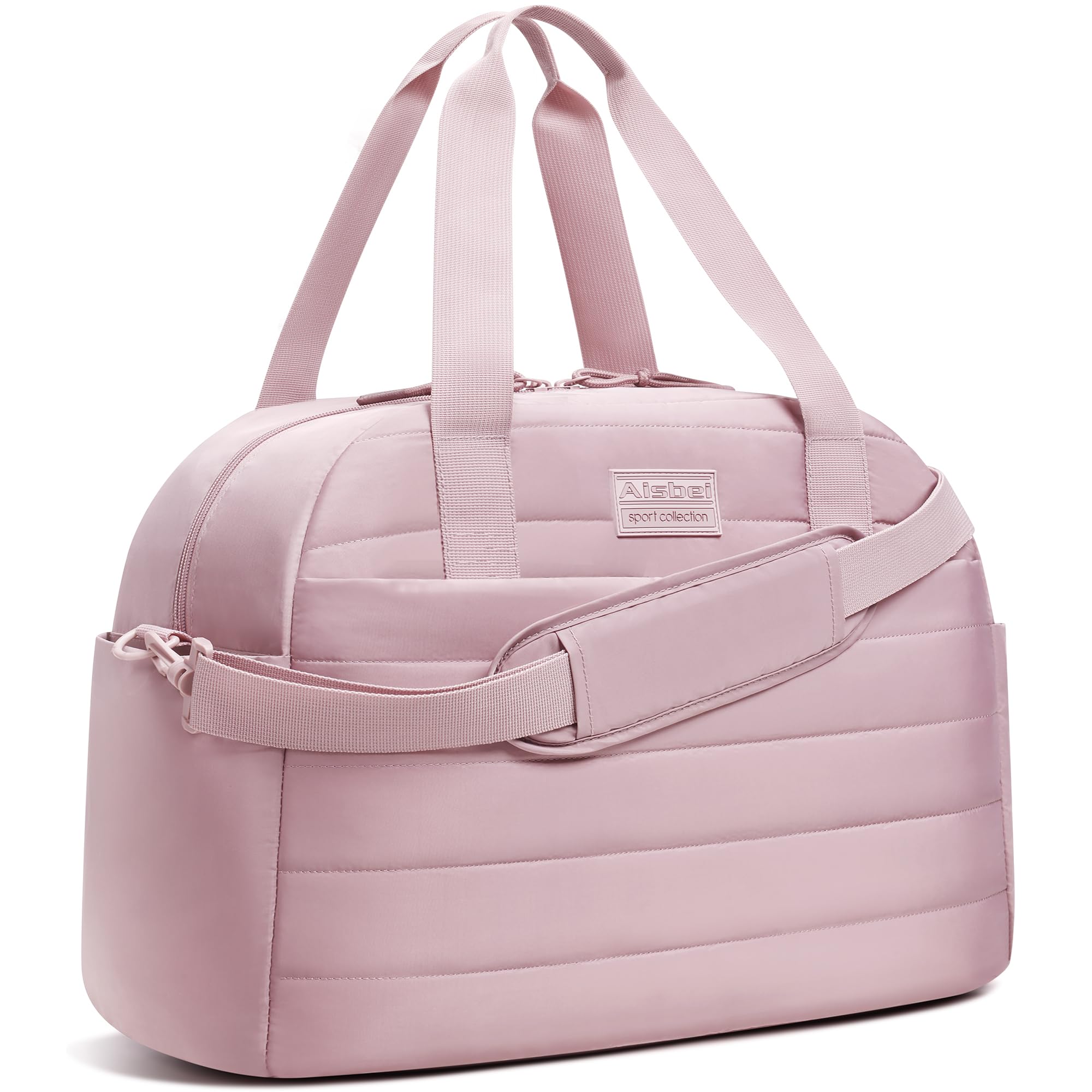 Aisbei 35L Gym Bag for Women, Duffel Bag with Wet Pocket, Lightweight Weekend Overnight Duffle Bag for Airplane Underseat, Carry On Bag for Travel