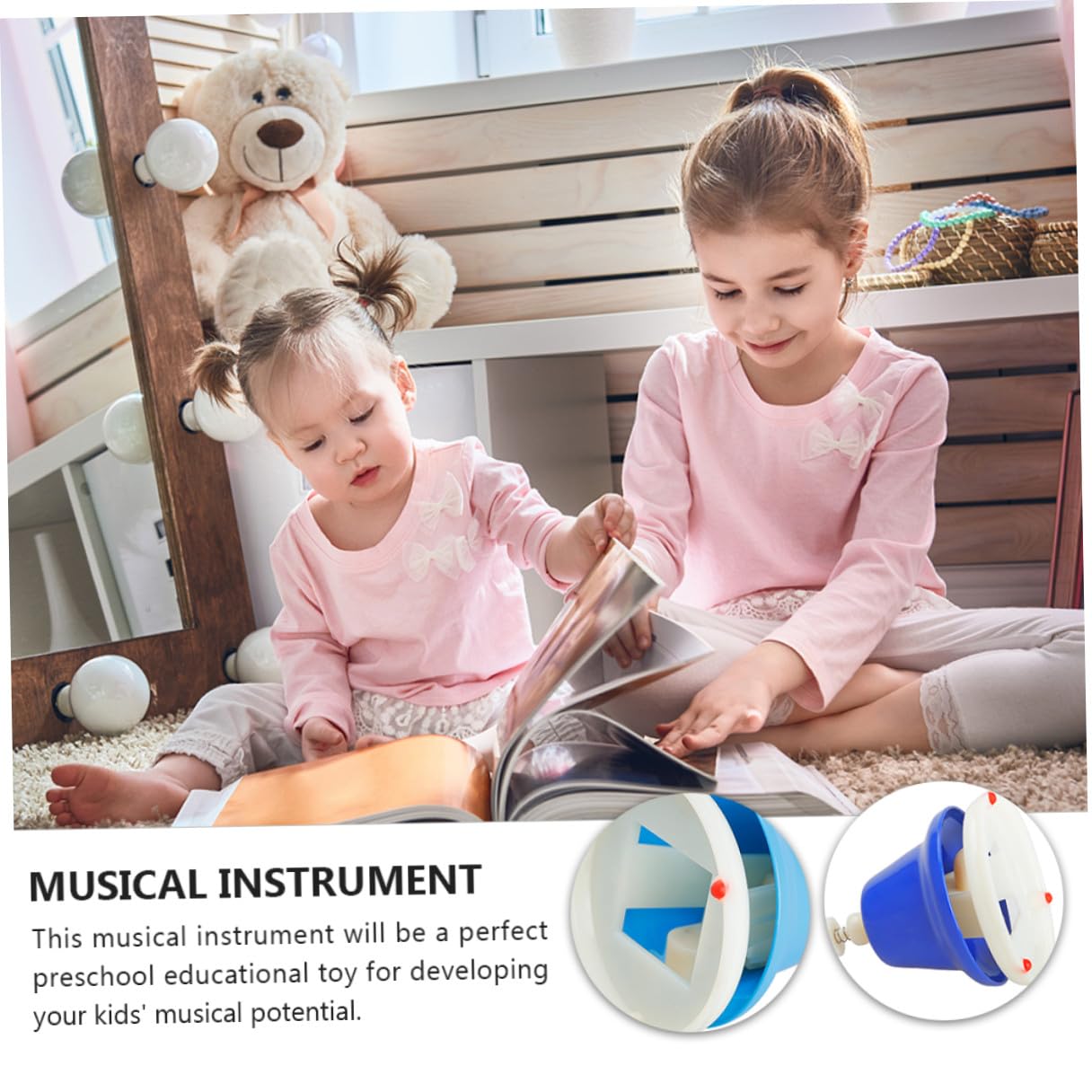 Campanello Musicale in Acciaio Inox a 8 Toni per Bambini | Gioco Educativo per Scuola Primaria, Set Leggero, per Ragazzi e Ragazze