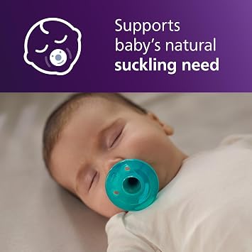 Philips Avent Soothie Baby Pacifier for 0-3 Months, BPA-Free, 4-Pack, Green