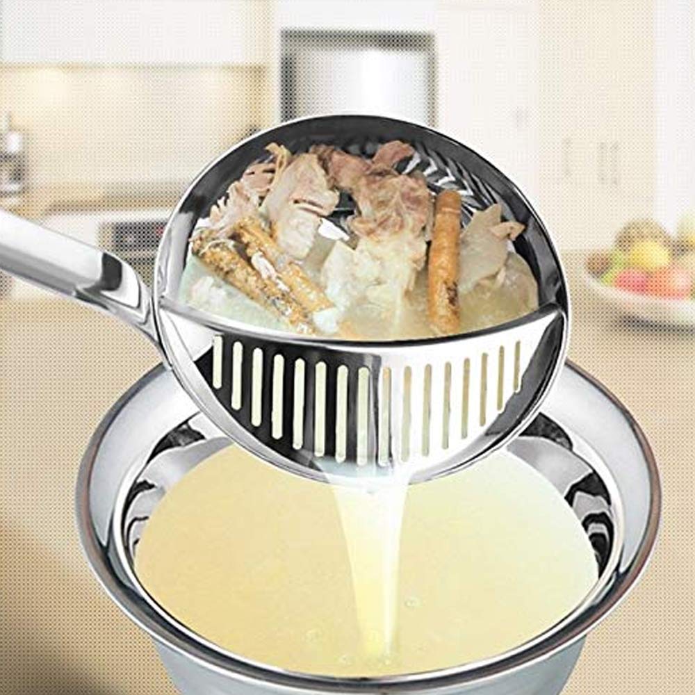 Stainless Steel Soup Ladle Cooking Utensil Detachable Soup Spoon Kitchen Soup Scoop 2 In 1 Kitchen Utensil Gadget Tools