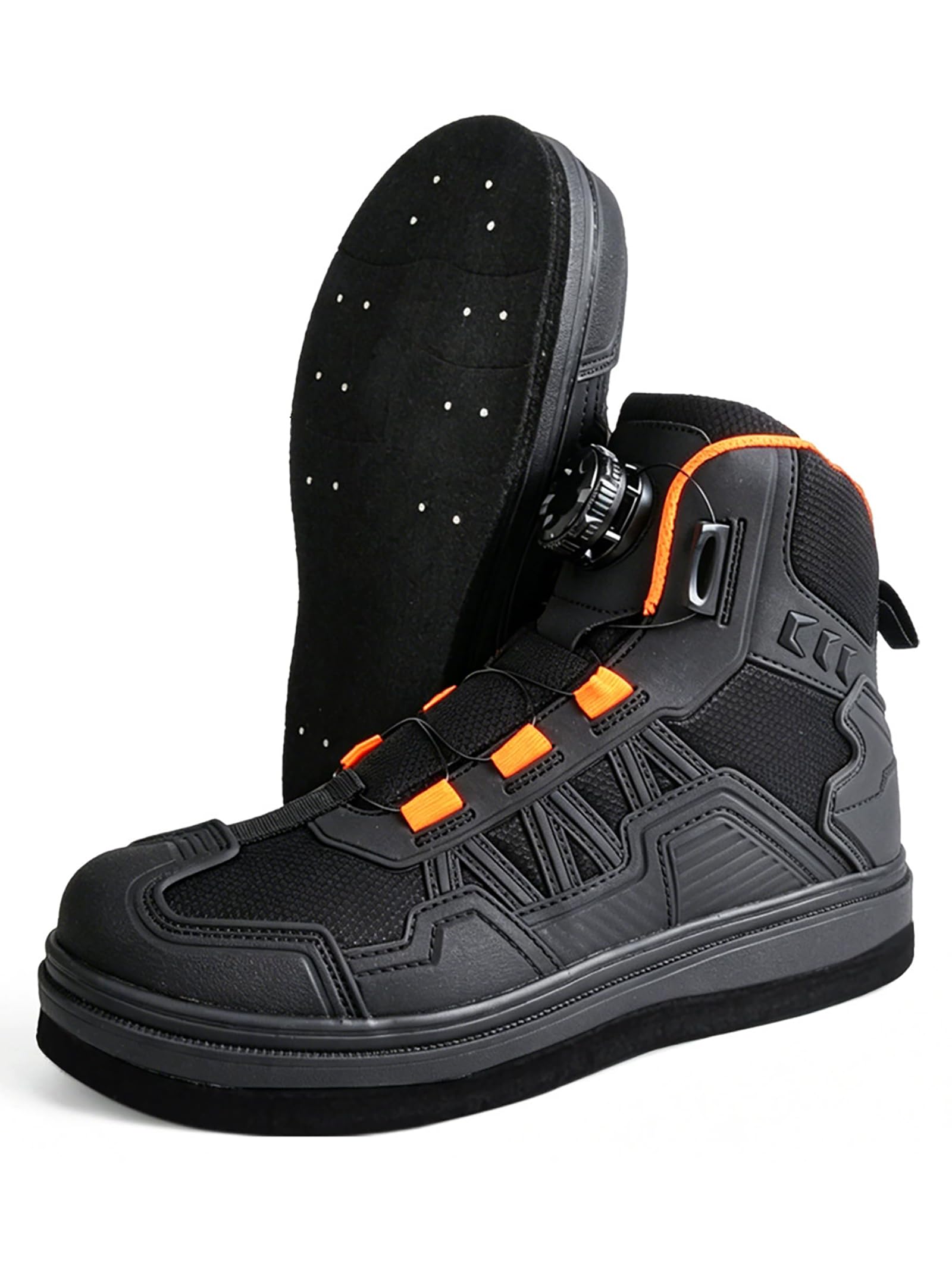 Męskie damskie buty filcowe do brodzenia, brzoskwiniowe buty | Wodoodporna KING TEX, stalowa podeszwa filcowa, szybkie sznurowanie, amortyzacja EVA, oddychająca cholewka, ochrona kostek
