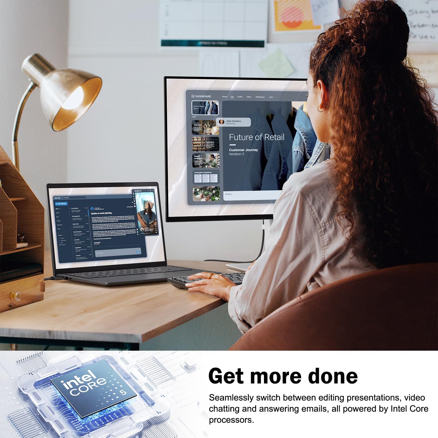 Dell 14 Business Copilot AI Laptop, Intel Core 5 120U, 14" FHD+ 1920×1200,Customized 8GB-64GB DDR5, 512GB-4TB SSD, HDMI, FHD RGB Camera, Type-C, Wi-Fi 6, Long Battery Life, Windows 11 Pro,Black image 4