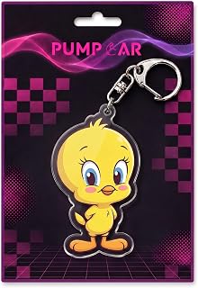 PumpCar Acrylic Keychain 2-inch Double-Sided Charm Key Ring with Metal Clip Backpack Charm Bag and Car Key Accessory