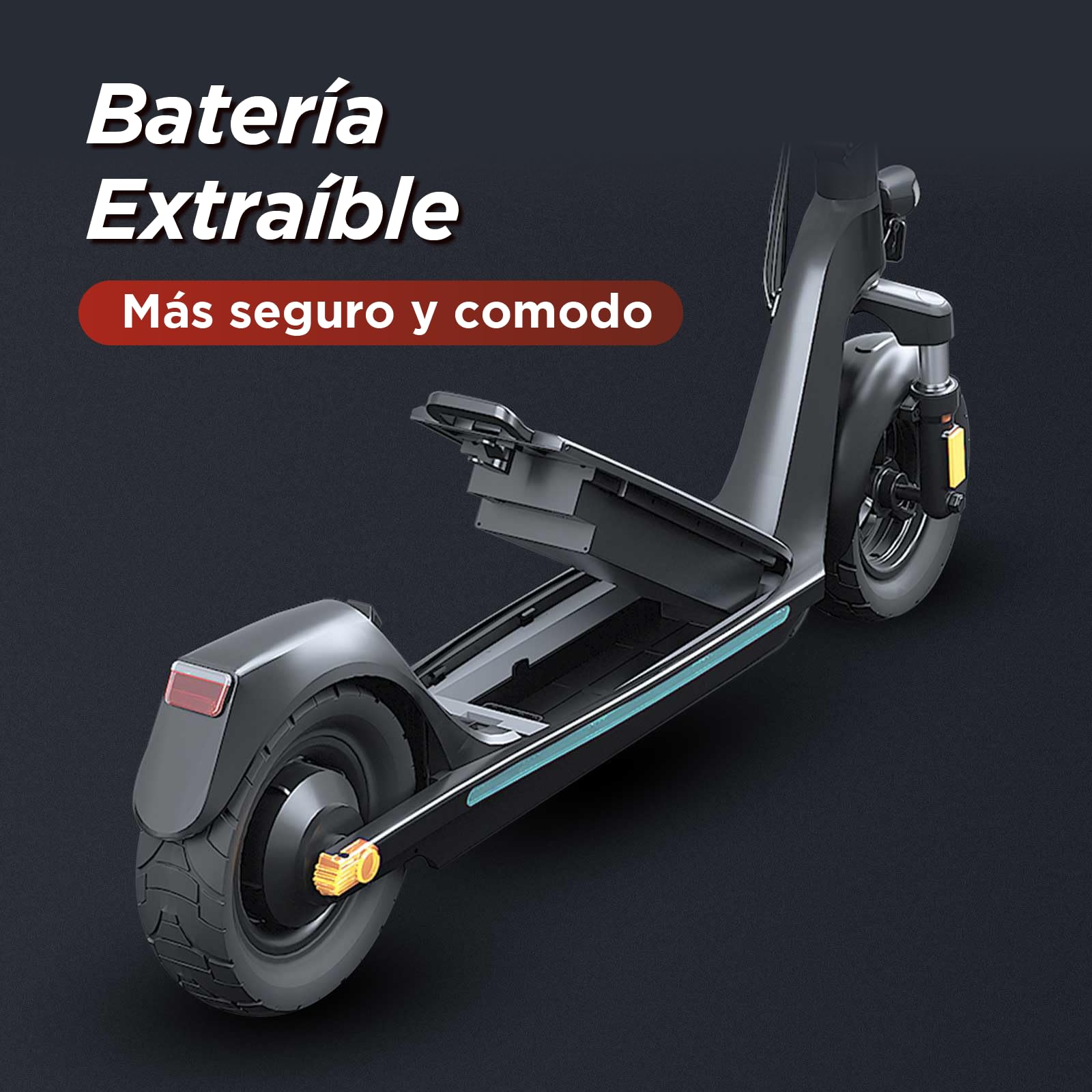 JOYOR C10 DGT Patinete Electrico Adultos - Motor de 500W Autonomía 35km Batería Extraíble Neumáticos de 10" Doble Suspensión - Scooter Homologado DGT