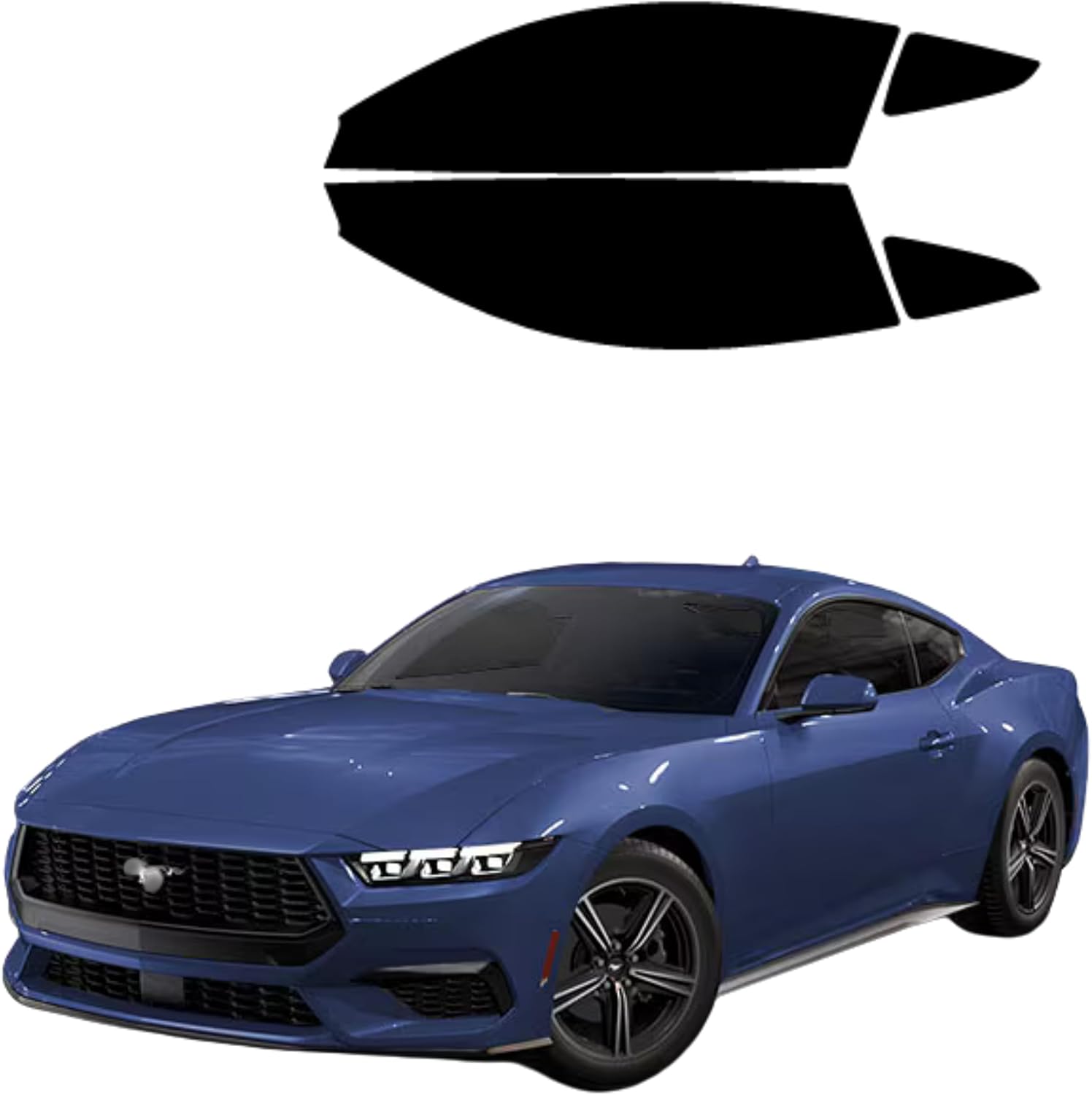 Precut Tint Kit Nano Carbon Film for Ford Mustang 2 DR Coupe 2024-2026 Driver and Passenger Windows Computer Cut to Custom Fit Your Windows.. (20% All)