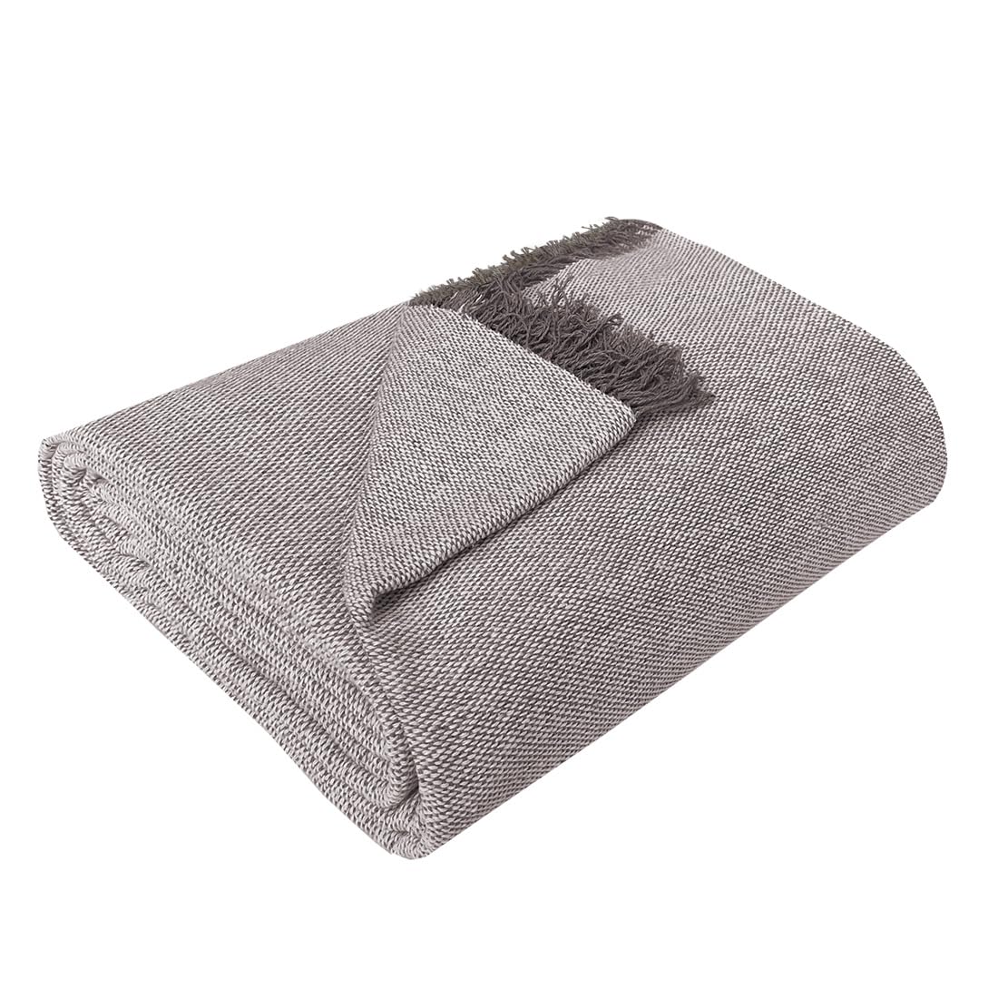 Acomoda Textil – Colcha Multiusos para Sofá y Cama, Manta Foulard Cómoda, Grande y Práctica de Algodón-Poliéster. Plaid Cubrecama y Cubresofá Suave y Ajustable. (Visón, 180x260 cm)