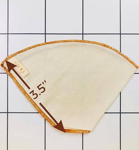 Miniatura 4 de Filtro de café de 100 algodón, reutilizable, orgánico, lavable, ecológico, para máquina de café y verter sobre café (un paquete, n. 2)