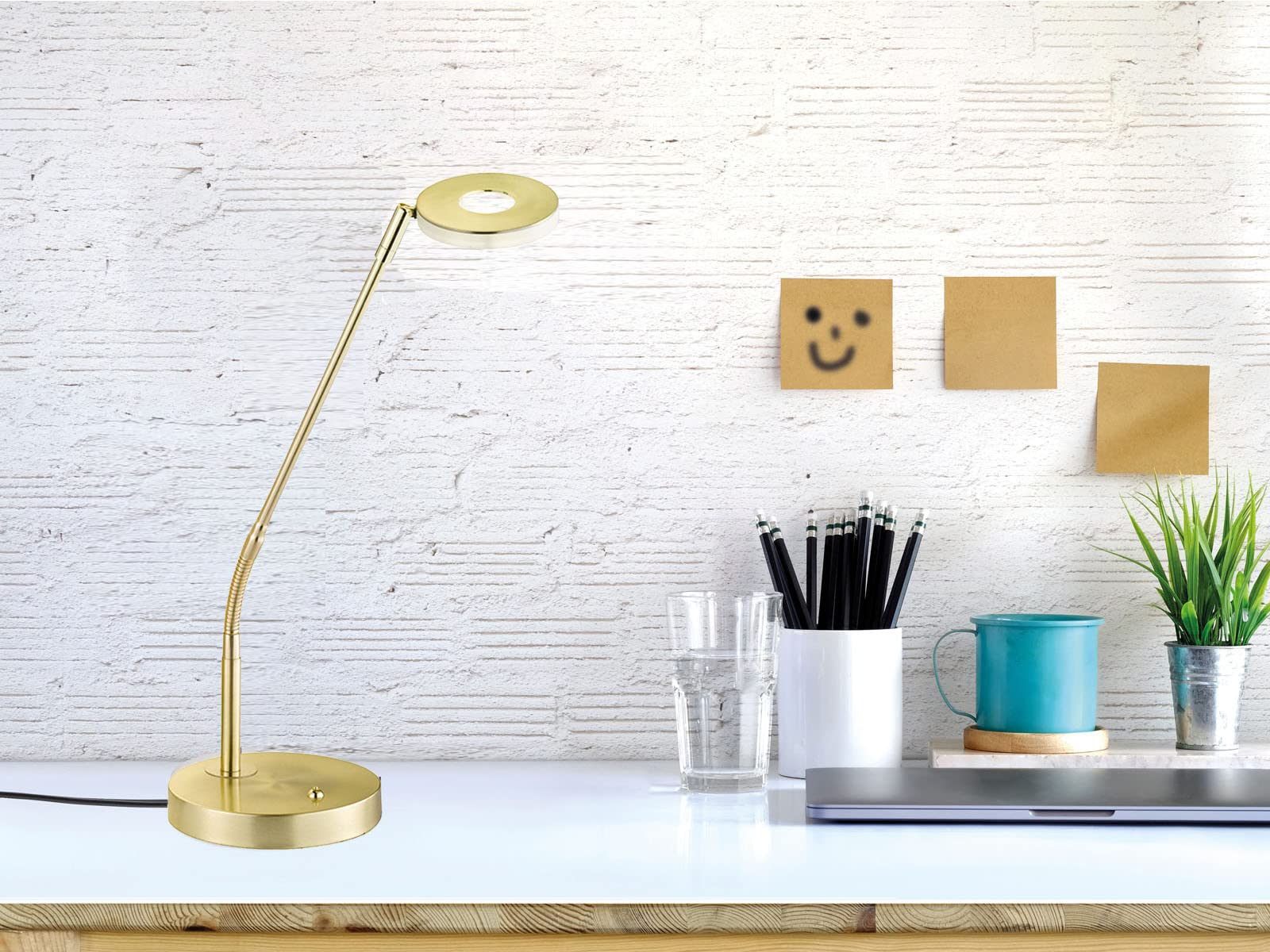 Paul Neuhaus Lampe Sur Pied LED Alfred, Couleur Laiton, Intensité