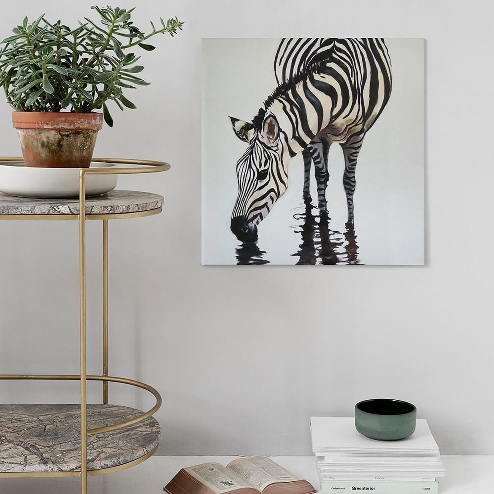 Amazon.co.jp: アートパネル 動物柄 シマウマ アートポスター 壁掛け  