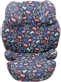 JANABEBE Funda para Cybex Solution Q2 Fix, Q3 Fix y Cybex Z Fix (HAPPY DINO)