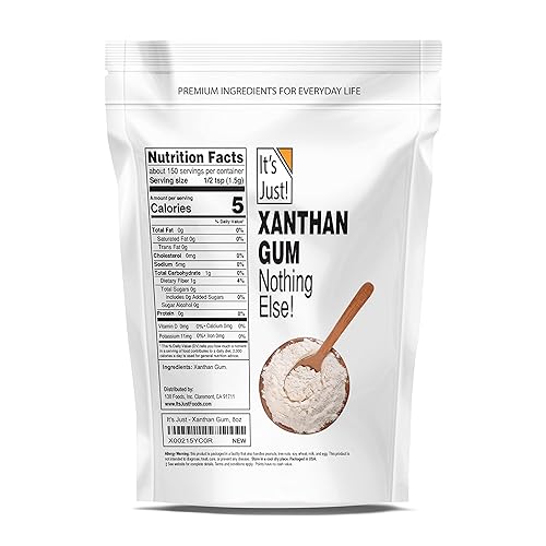 Miniatura 2 de Its Just - Goma de xantano 8 onzas horneado keto sin OMG espesante para salsas sopas aderezos embalaje en Estados Unidos