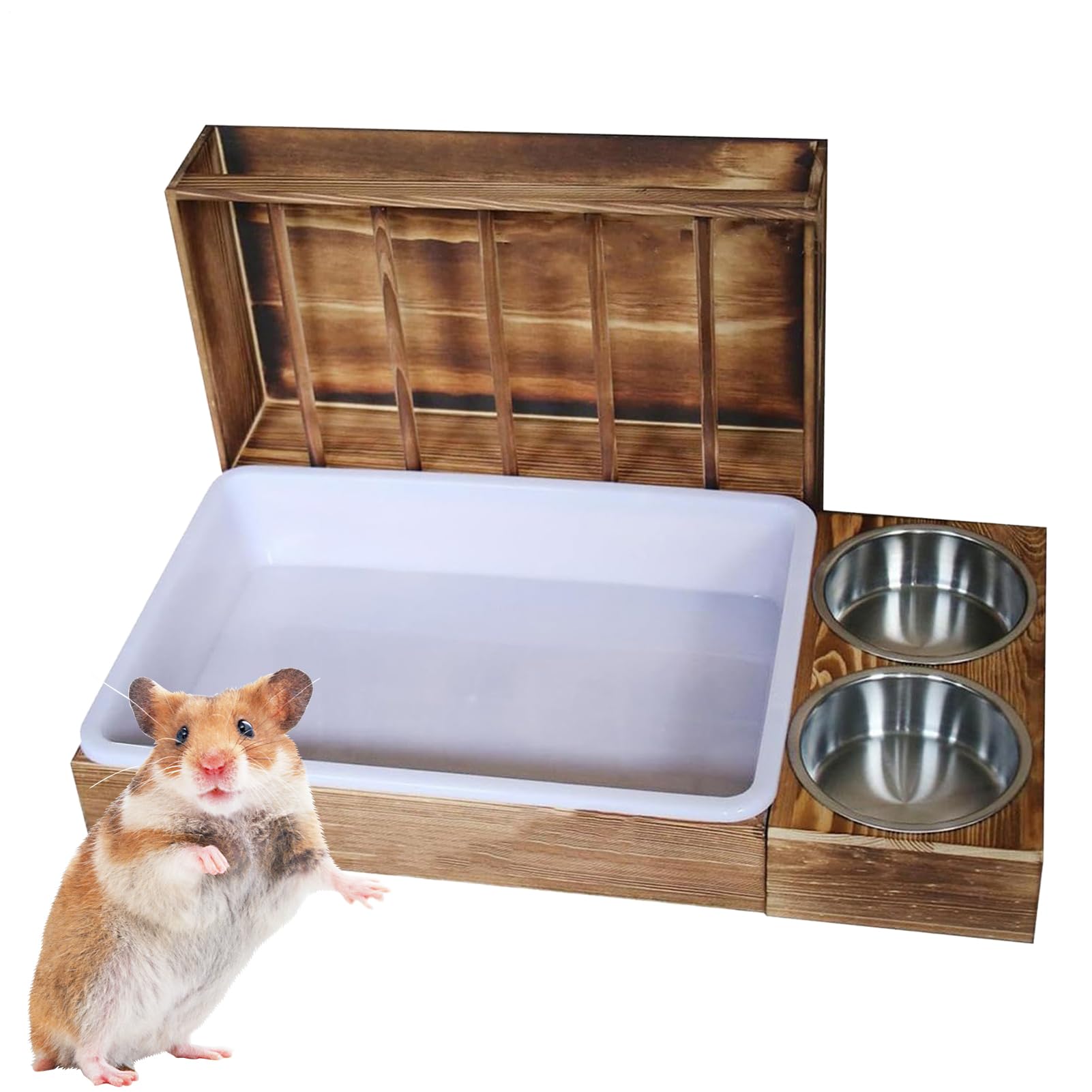 Dispensador De Heno para Conejos con De con De Y Boles | Portahenos Dispensador Antiderroche Multifuncion Para Jaulas De Roedores Y Mascotas Pequeñas